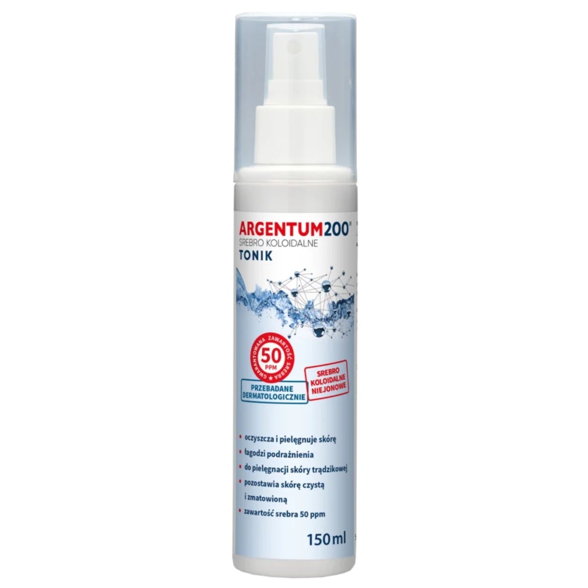 Aerozol srebro koloidalne 50 ppm Aura Herbals Argentum200 - 150 ml - Termin przydatności 31.07.2026