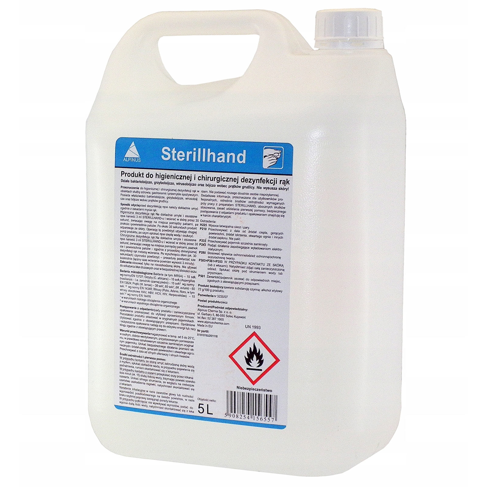 Preparat do dezynfekcji skóry dłoni Sterillhand, kanister 5l