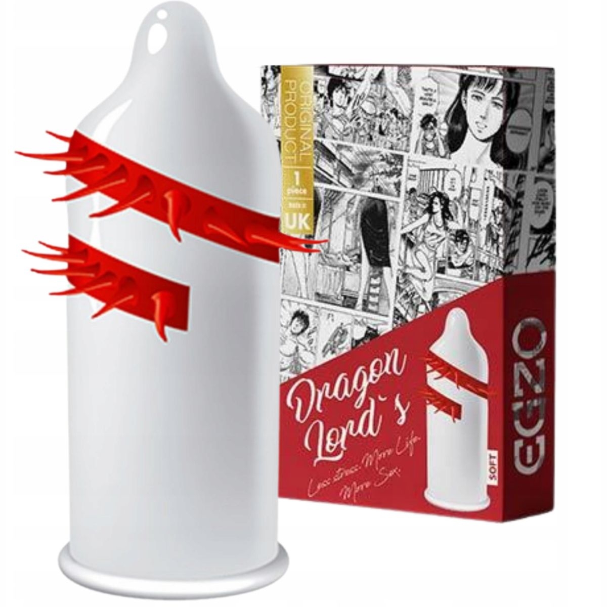 Egzo prezerwatywy Egzo Dragon Lord`s - 1 sztuka