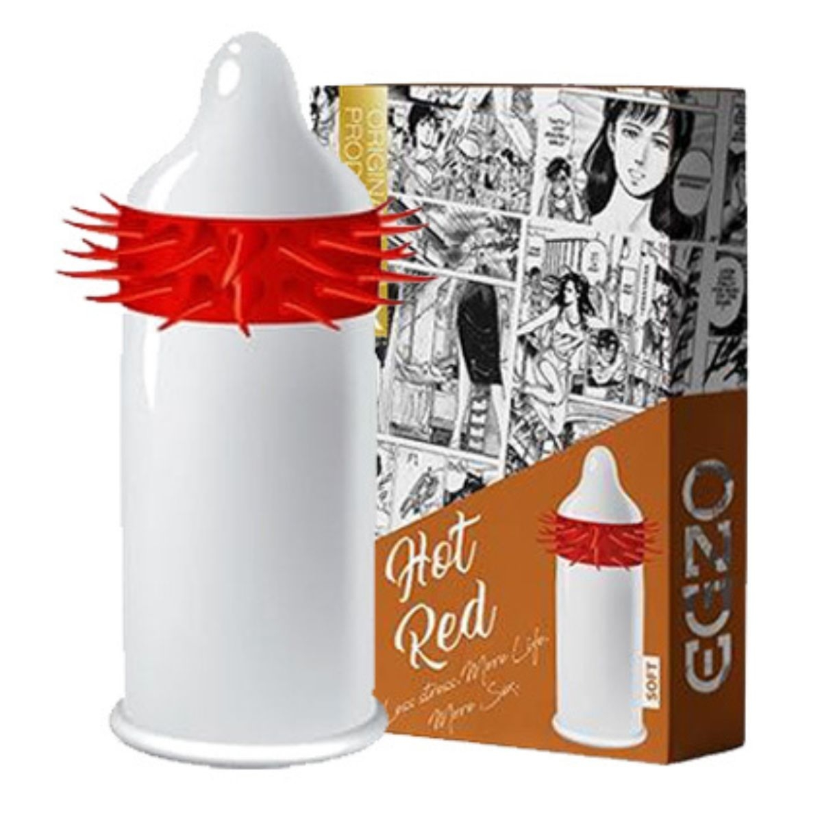 Egzo prezerwatywy Egzo Hot Red - 1 sztuka
