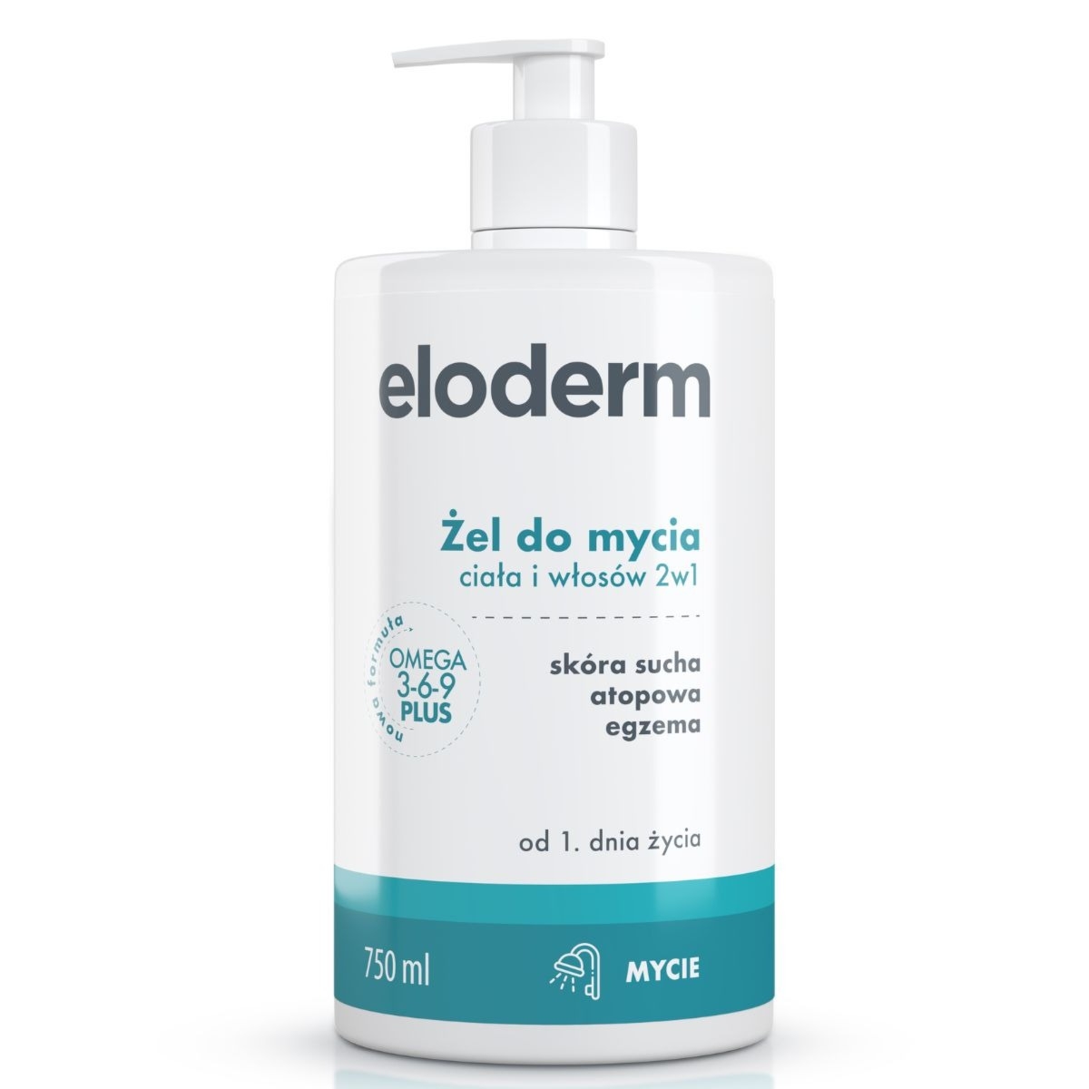 Eloderm żel do mycia ciała i włosów 2w1 - 750ml