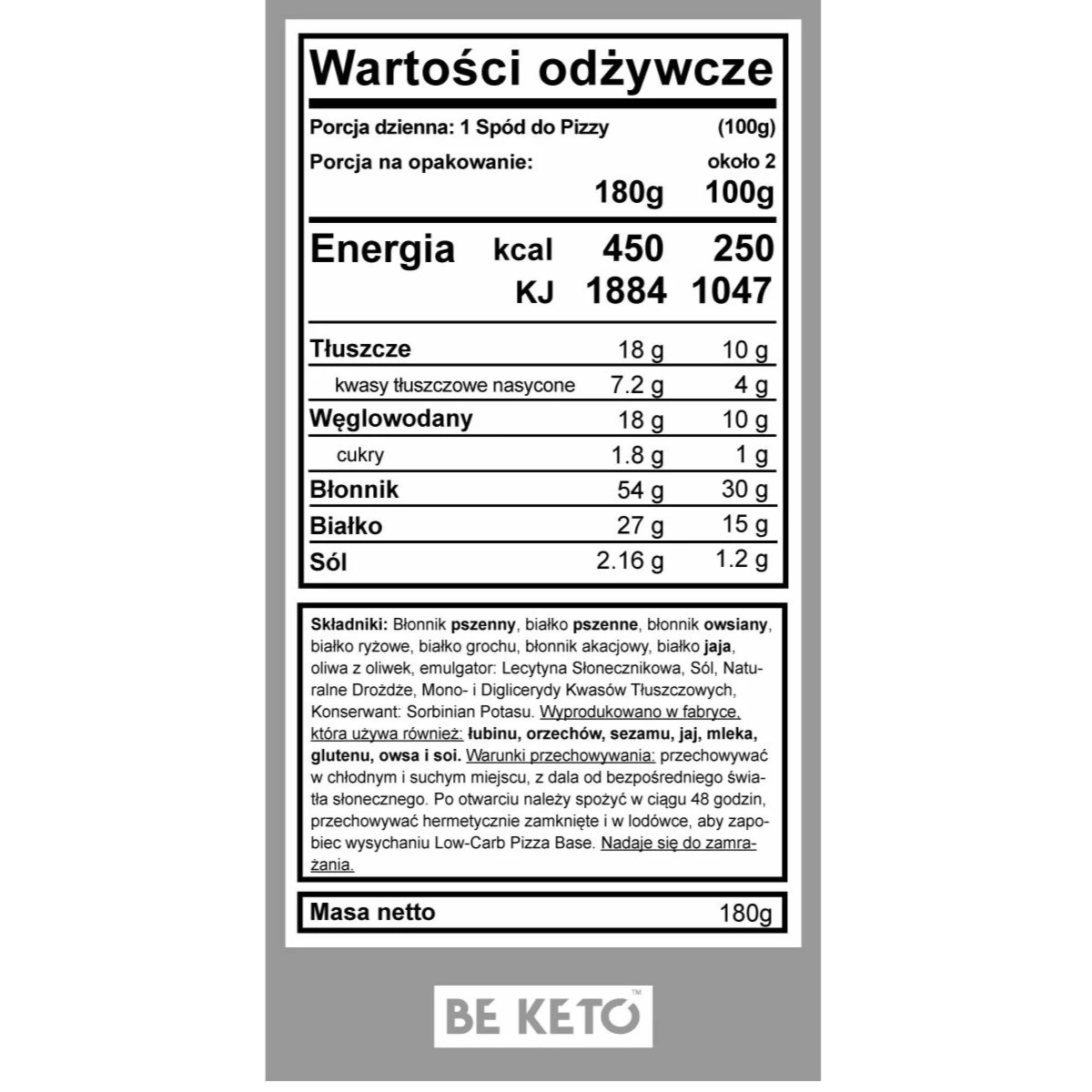 Beketo - włoski spód do pizzy - 180g
