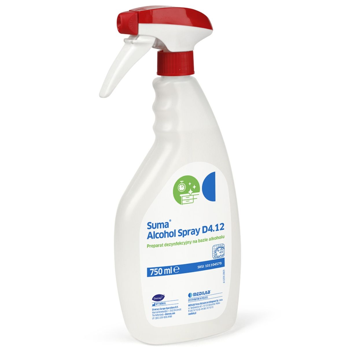 Diversey Suma Alcohol Spray D4.12 750 ml do dezynfekcji powierzchni