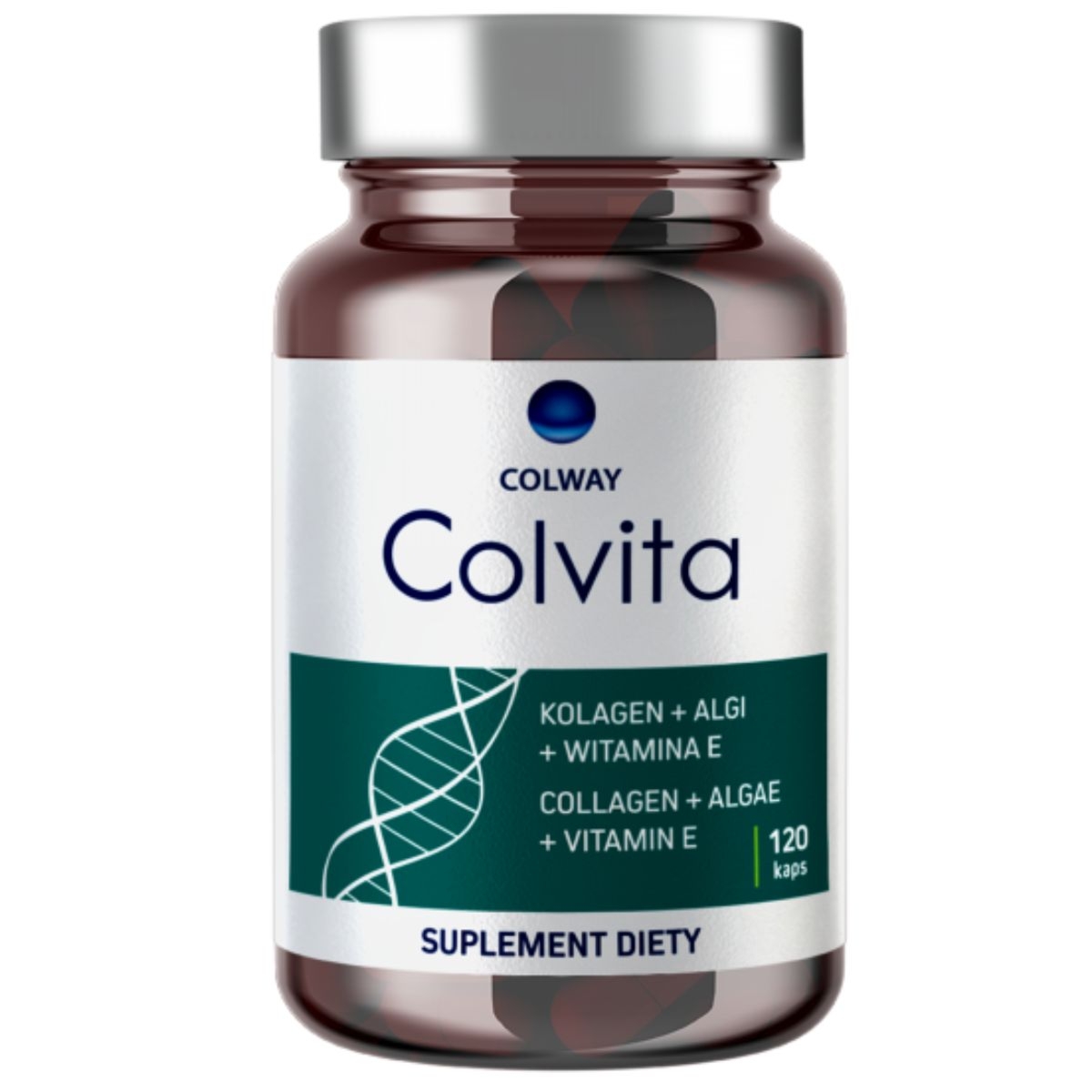 Kolagen rybi Colvita Colway z algami i witaminą E - 120 kapsułek