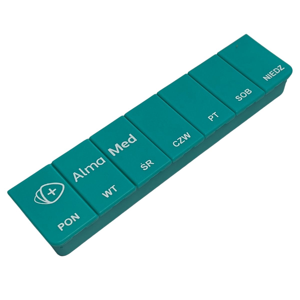 Tygodniowa kasetka na leki, organizer, pillbox - 7x1 - AlmaMed