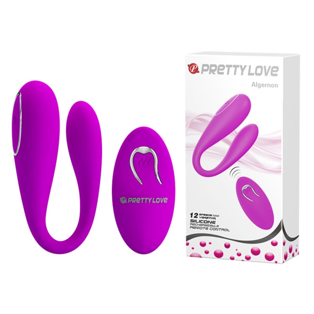 PRETTY LOVE ALGERNON USB Wibrator dla par 12 funkcji