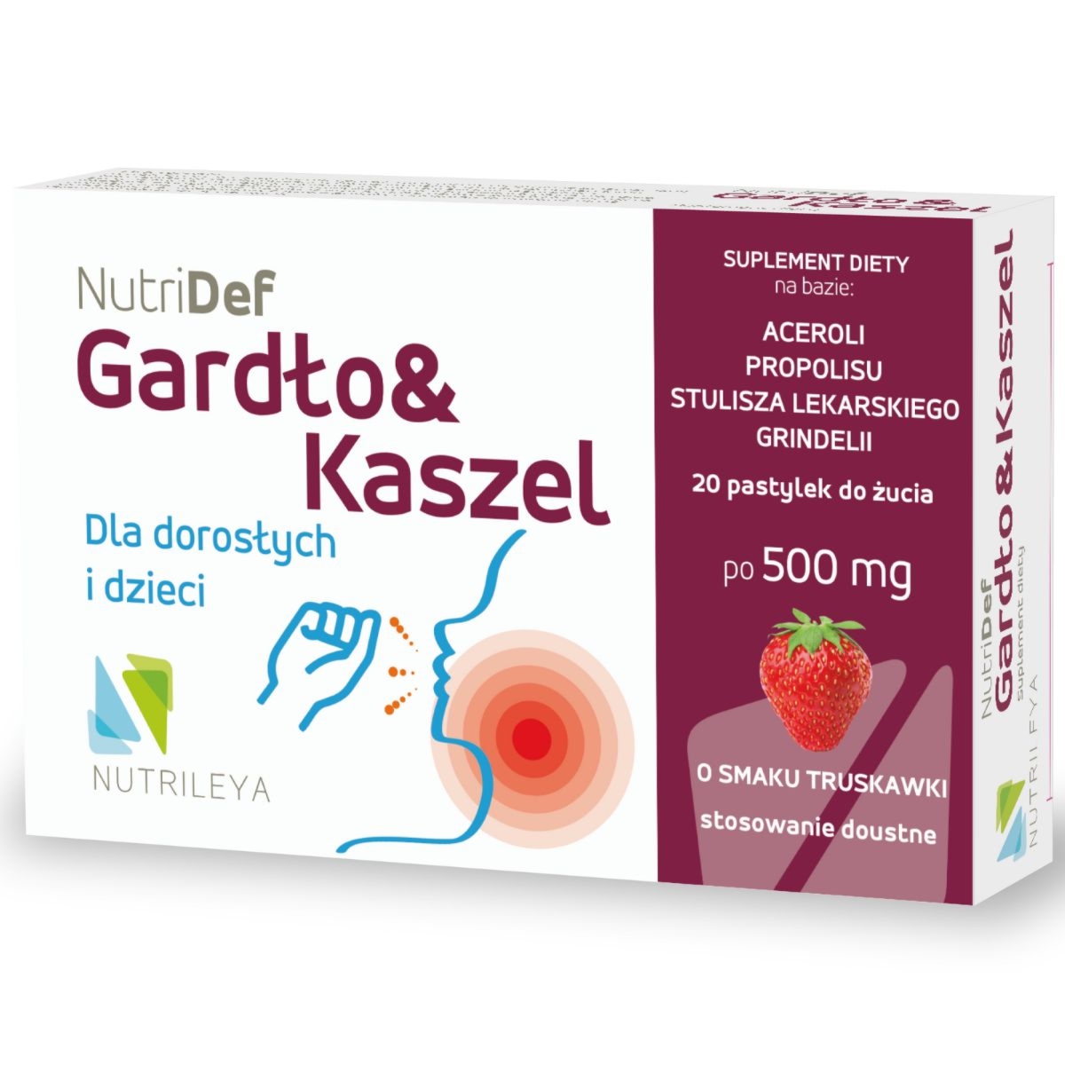 Nutrileya - NutriDef Gardło i kaszel - 20 tabletek