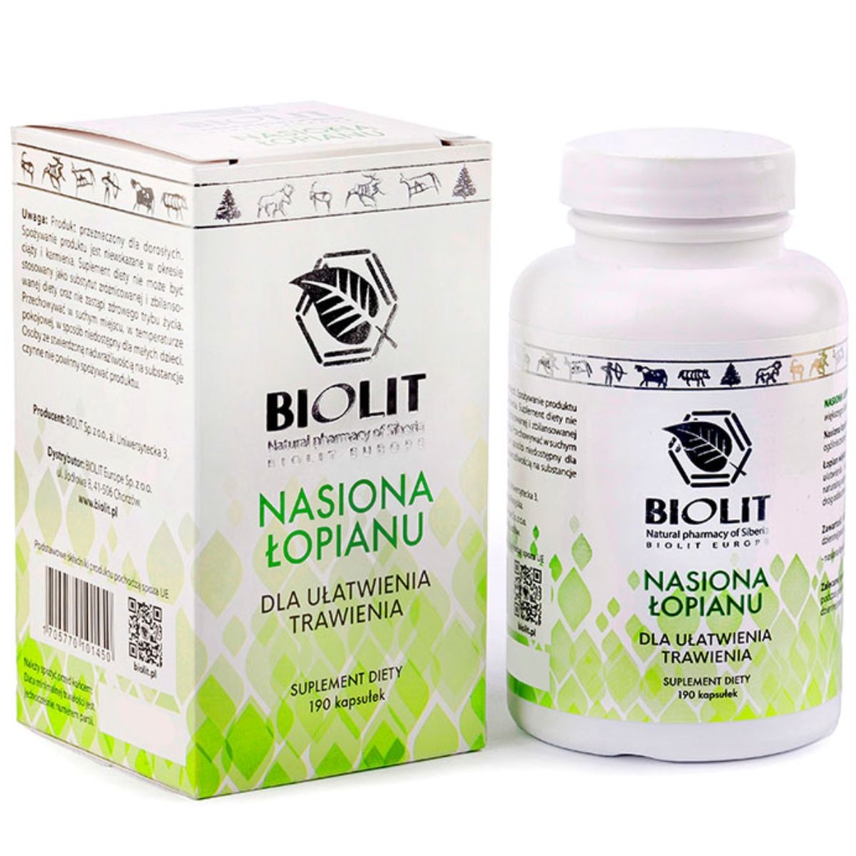 Biolit - Nasiona łopianu - dla ułatwienia trawienia - 190 kapsułek