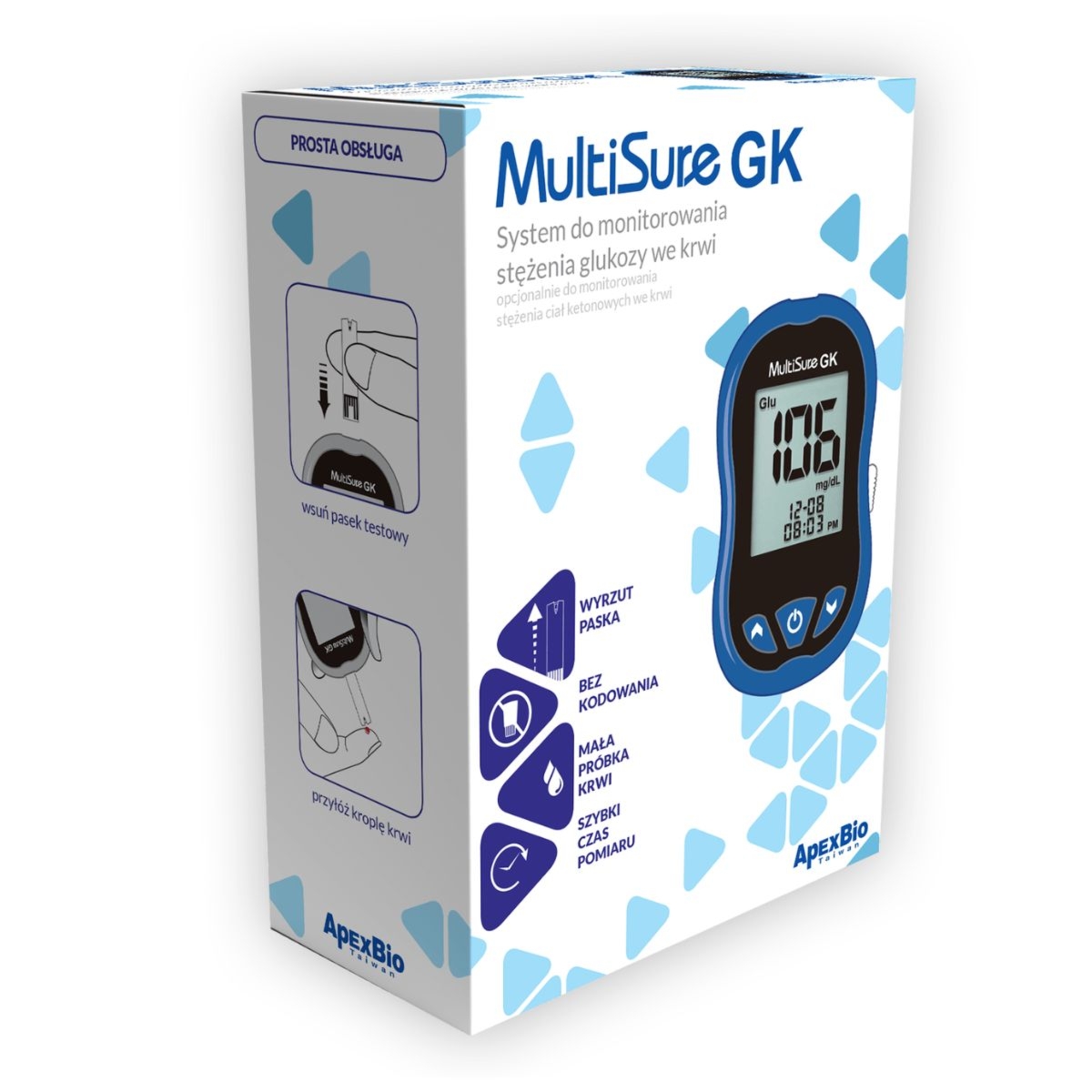 Diather MultiSure GK aparat do pomiaru stężenia glukozy i ciał ketonowych we krwi