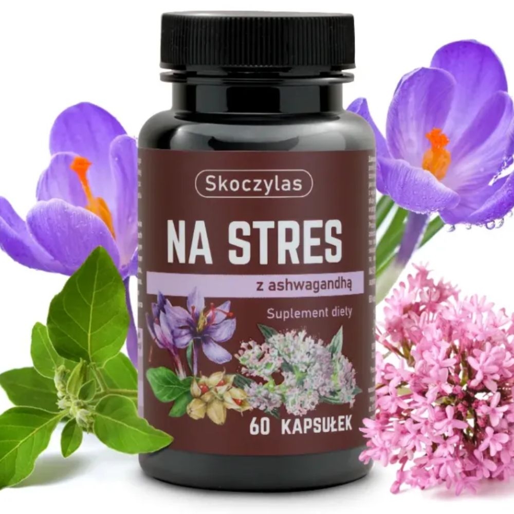 Suplement diety ashwagandha, szafran Skoczylas Na Stres - 60 kapsułek
