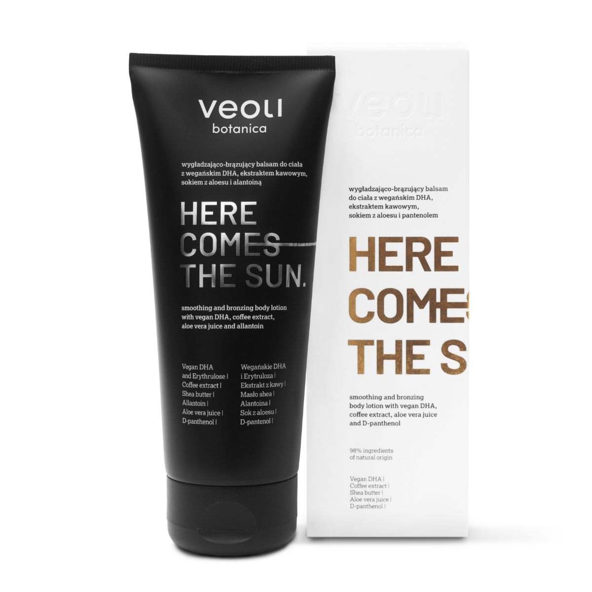 Veoli Botanica HERE COMES THE SUN wygładzająco-brązujący balsam do ciała 200 ml
