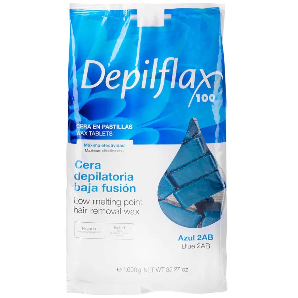 Wosk twardy bezpaskowy do depilacji Depilflax Azulen - 1kg