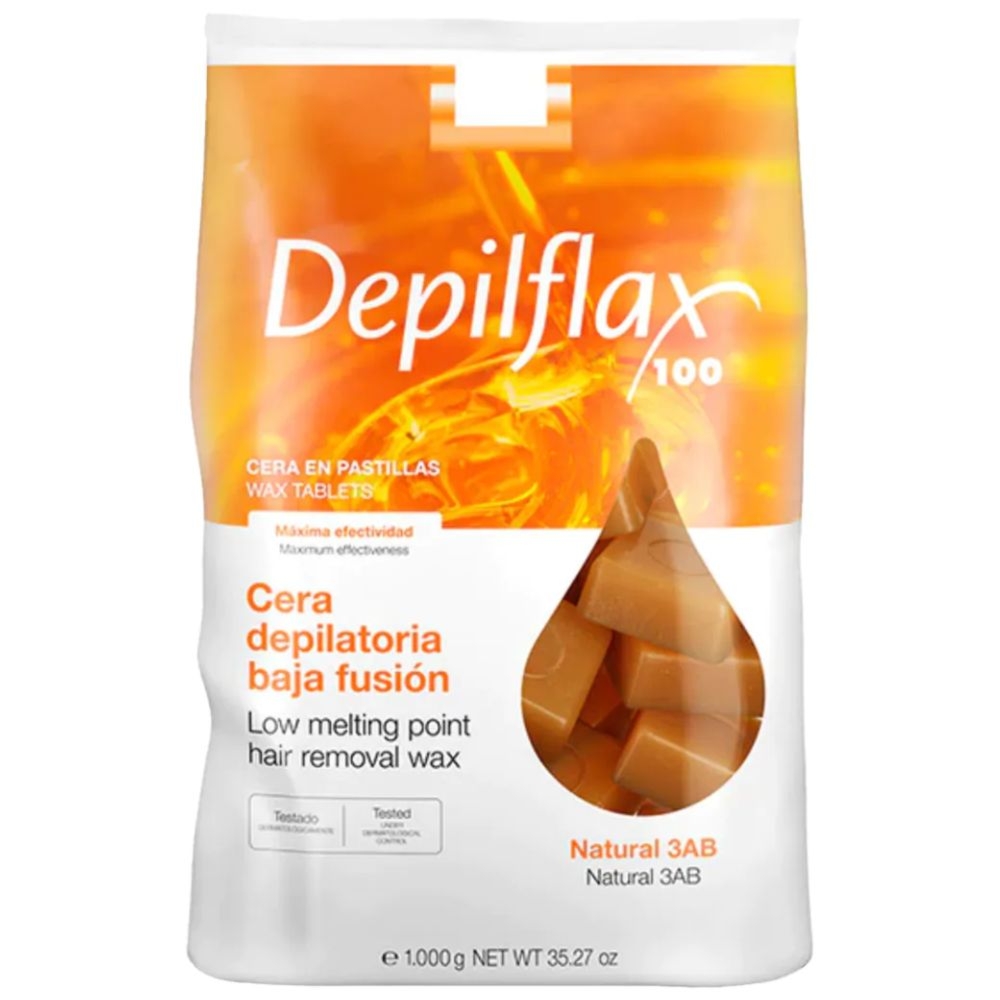 Wosk twardy bezpaskowy do depilacji Depilflax naturalny - 1kg