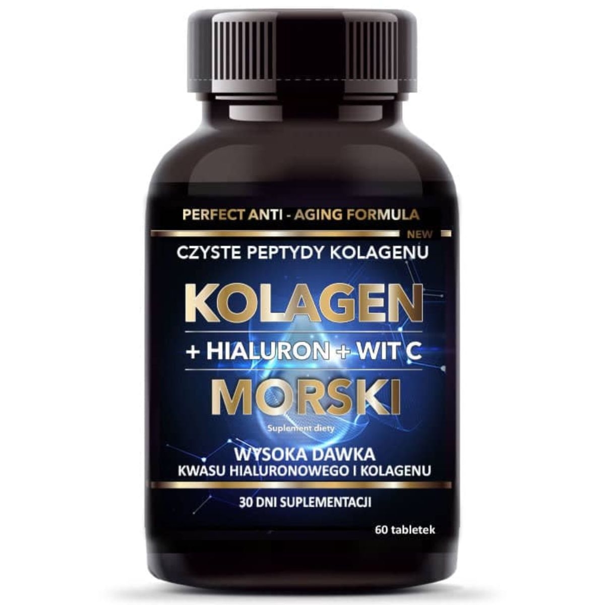 Intenson Kolagen Morski + Kwas Hialuronowy + Witamina C - 60 tabletek