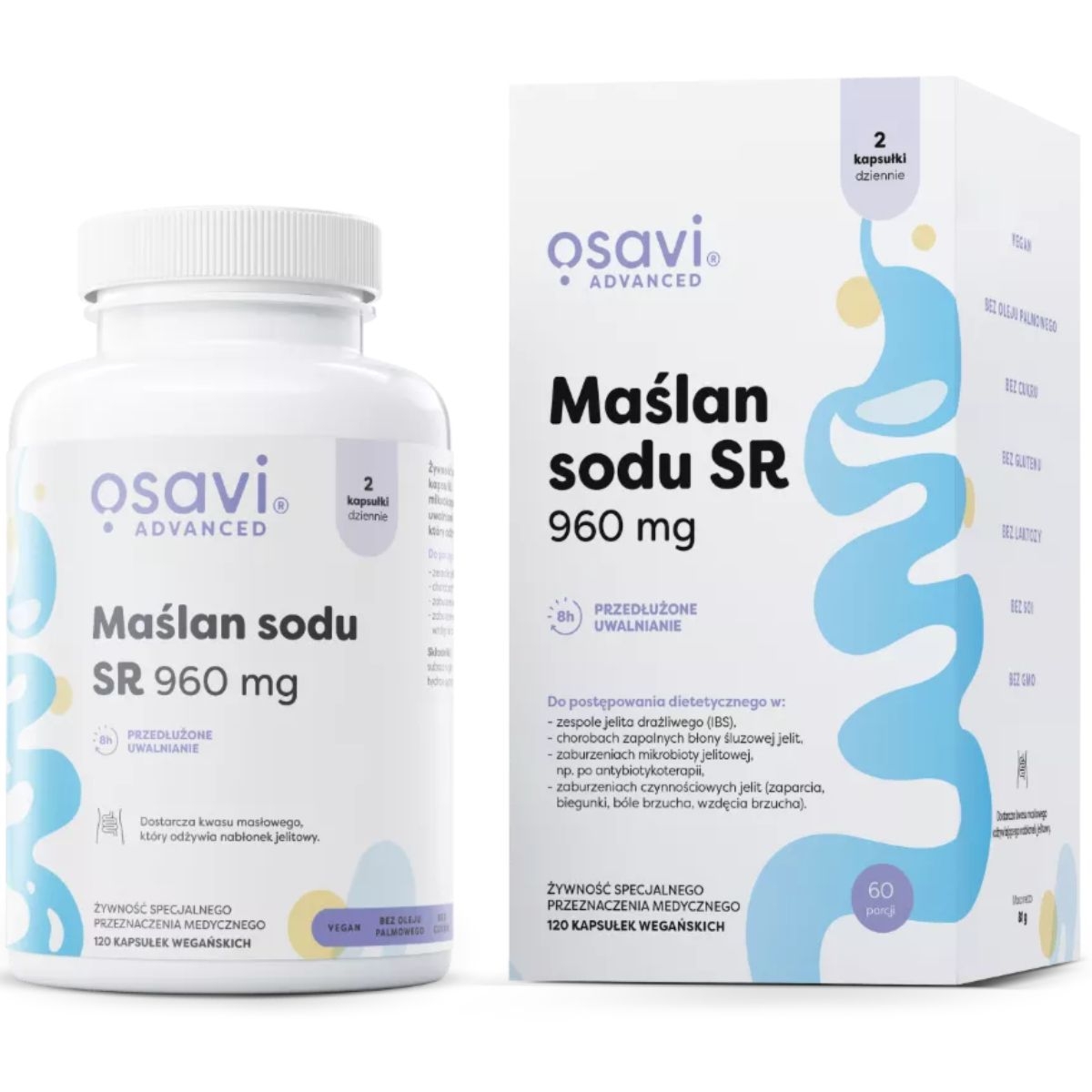 Osavi Maślan sodu SR 960mg - 60 kapsułek