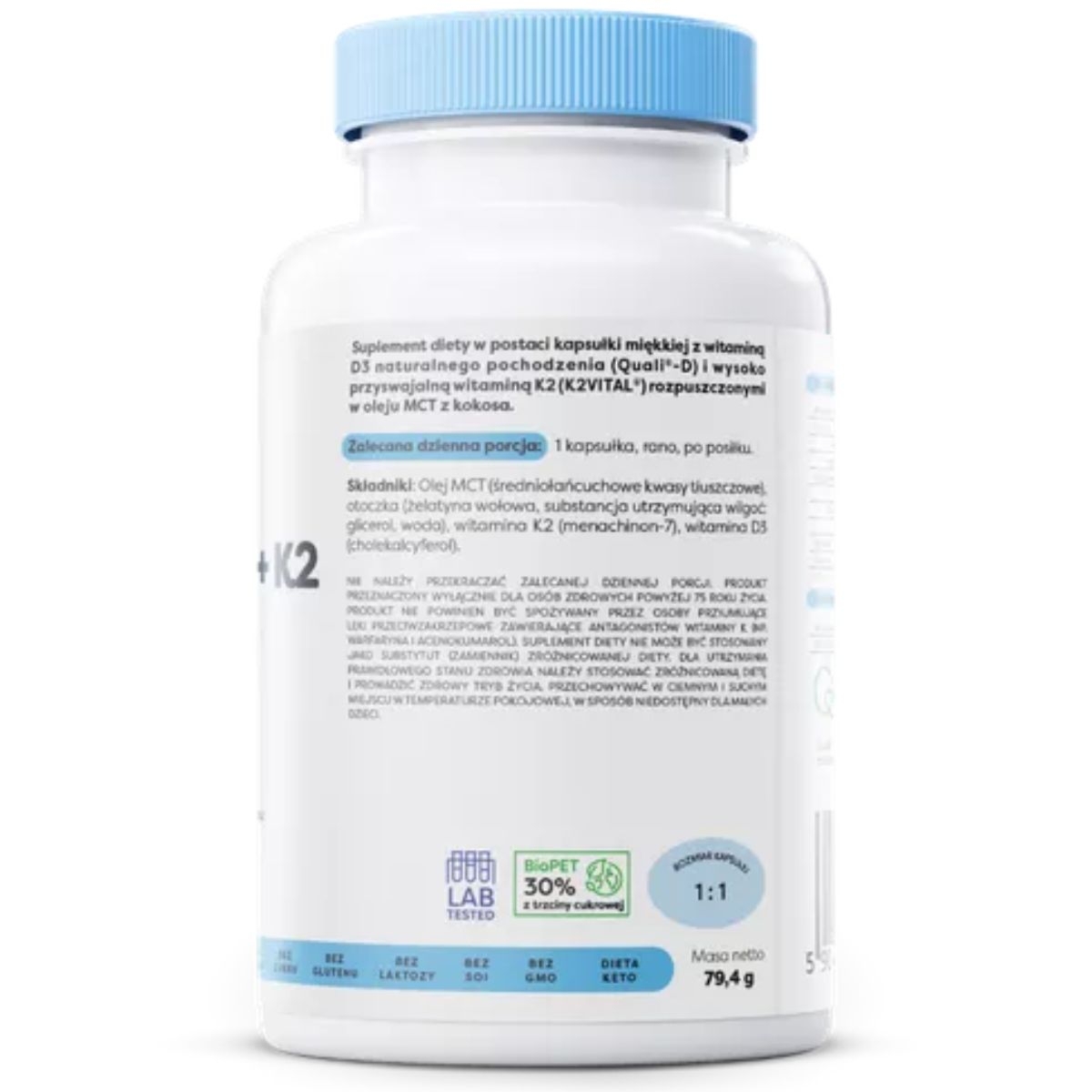 Zdjęcia - Witaminy i składniki mineralne K2 Osavi Witamina D3 + , 4000IU + 150mcg - 120 żelowych kapsułek 