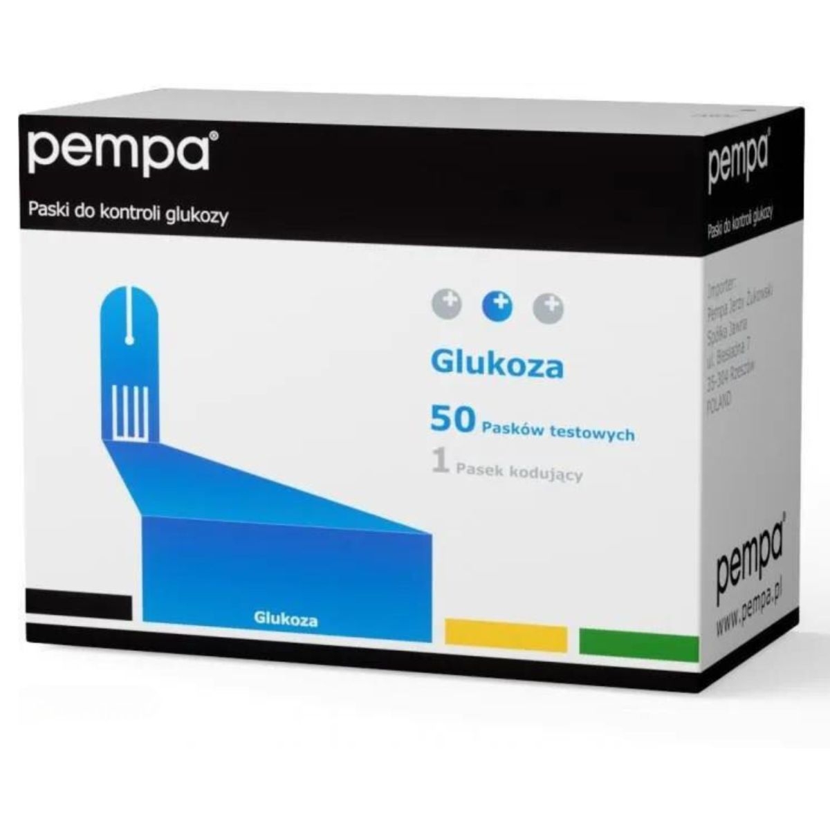 Paski do pomiaru glukozy we krwi Pempa BK6-G - 50 sztuk