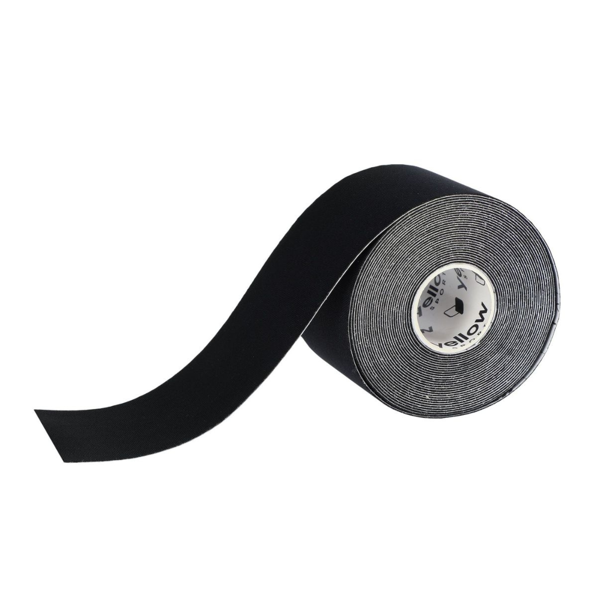 Taśma do kinesiotapingu Nylonowa yellowENERGETIC TAPE, 5 cm x 5 m - Czarna
