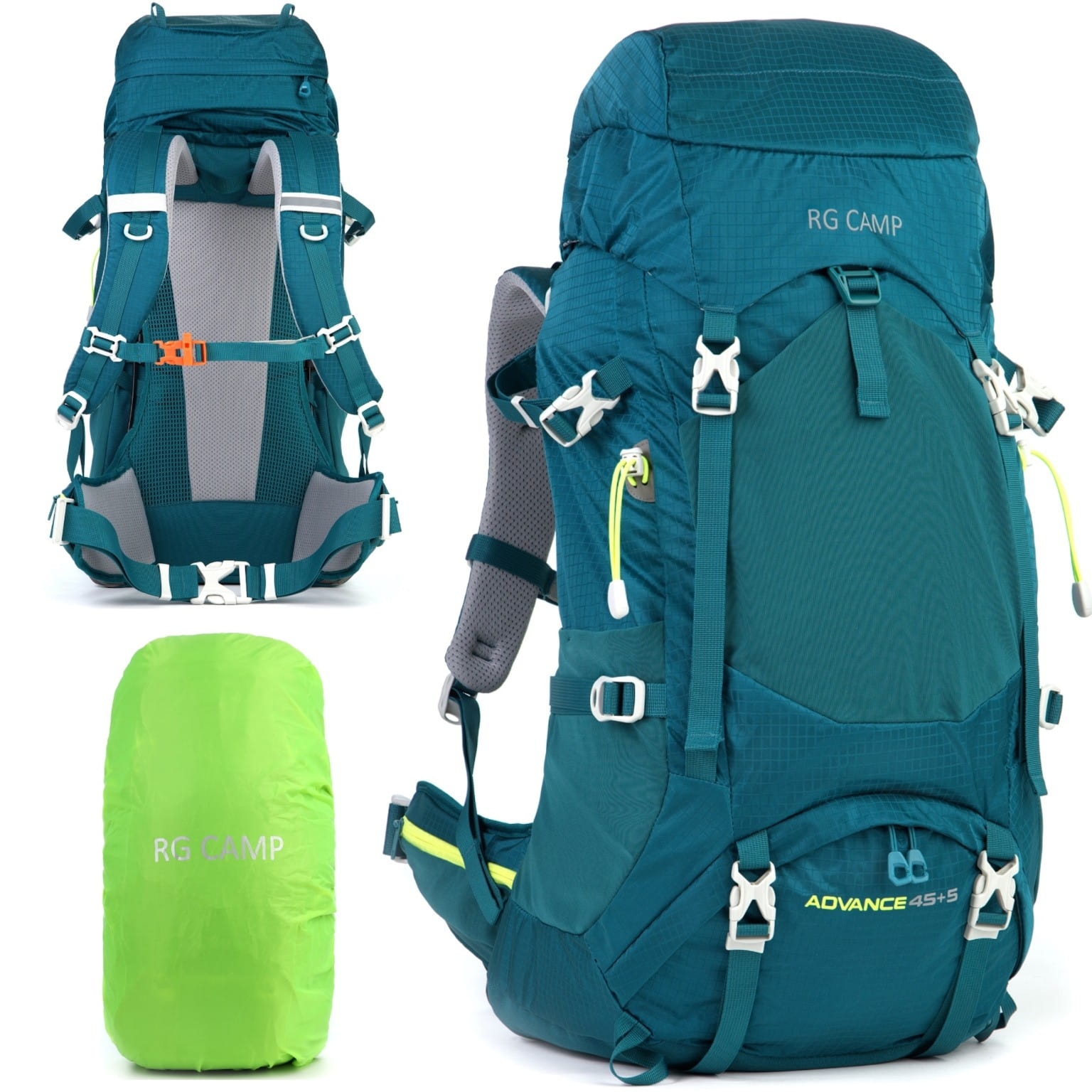 Plecak turystyczny 50L trekkingowy RG CAMP Advance 45+5L - morski