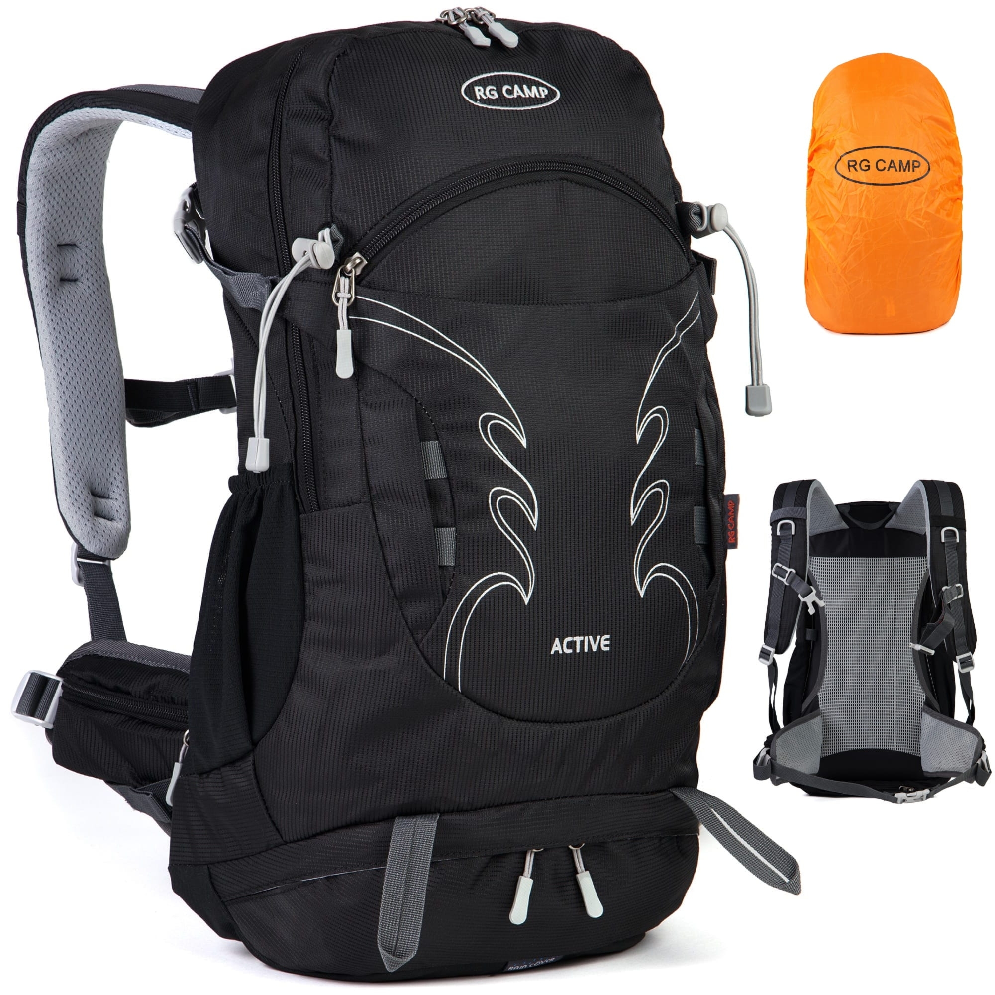Plecak trekkingowy 25L turystyczny na rower sportowy RG CAMP Active 25 - czarny