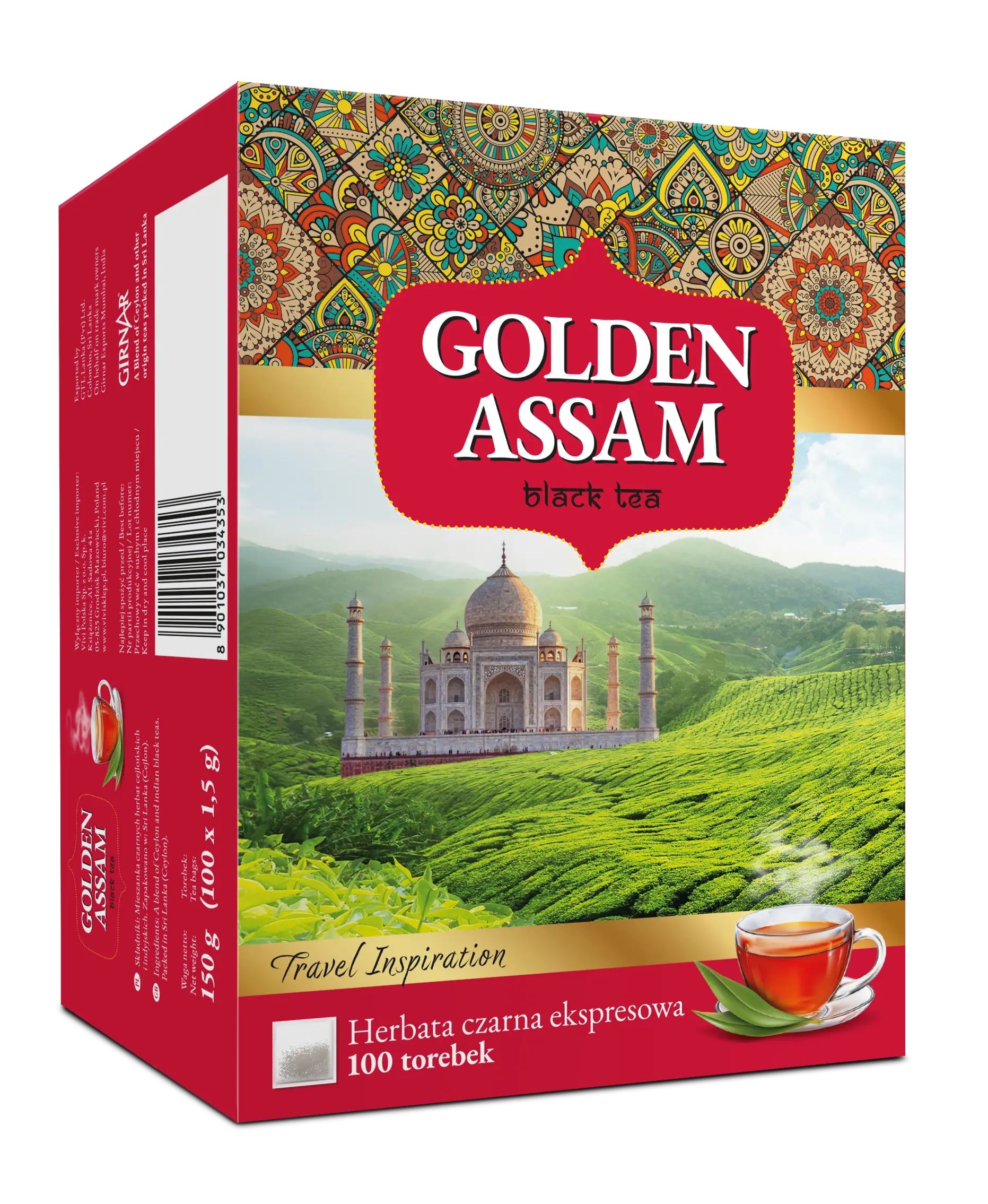 Czarna Herbata Golden Assam Black Tea -100 Tea Pots- bez zawieszki