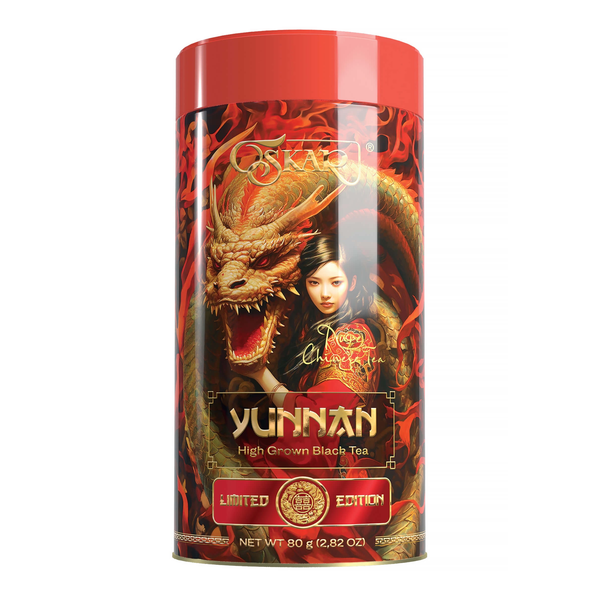 Czarna herbata Yunnan Oskar Yunnan 80g, w puszce -Piękna i Bestia