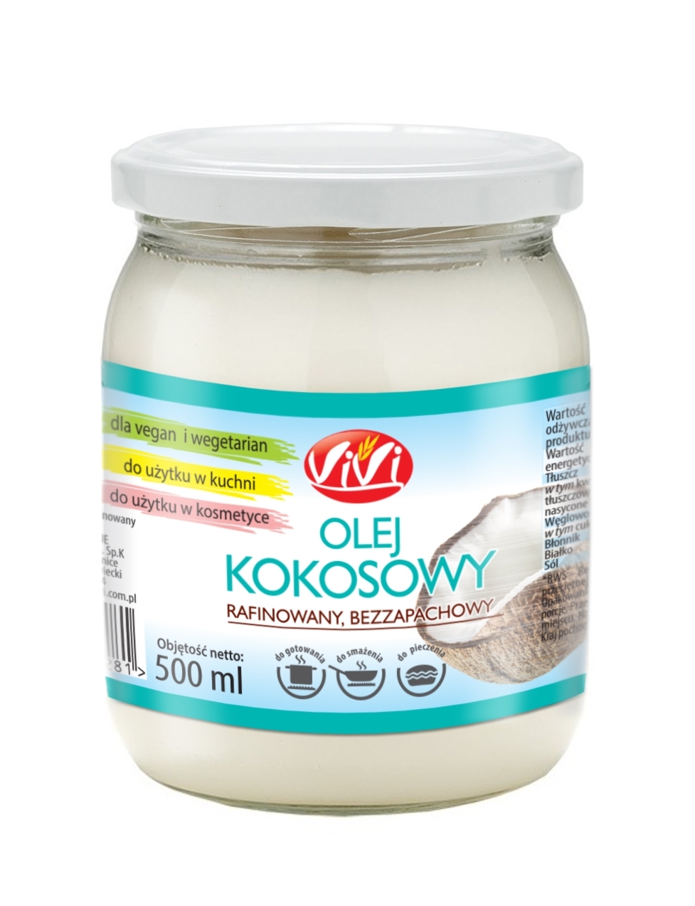 Olej kokosowy rafinowany 500 ml