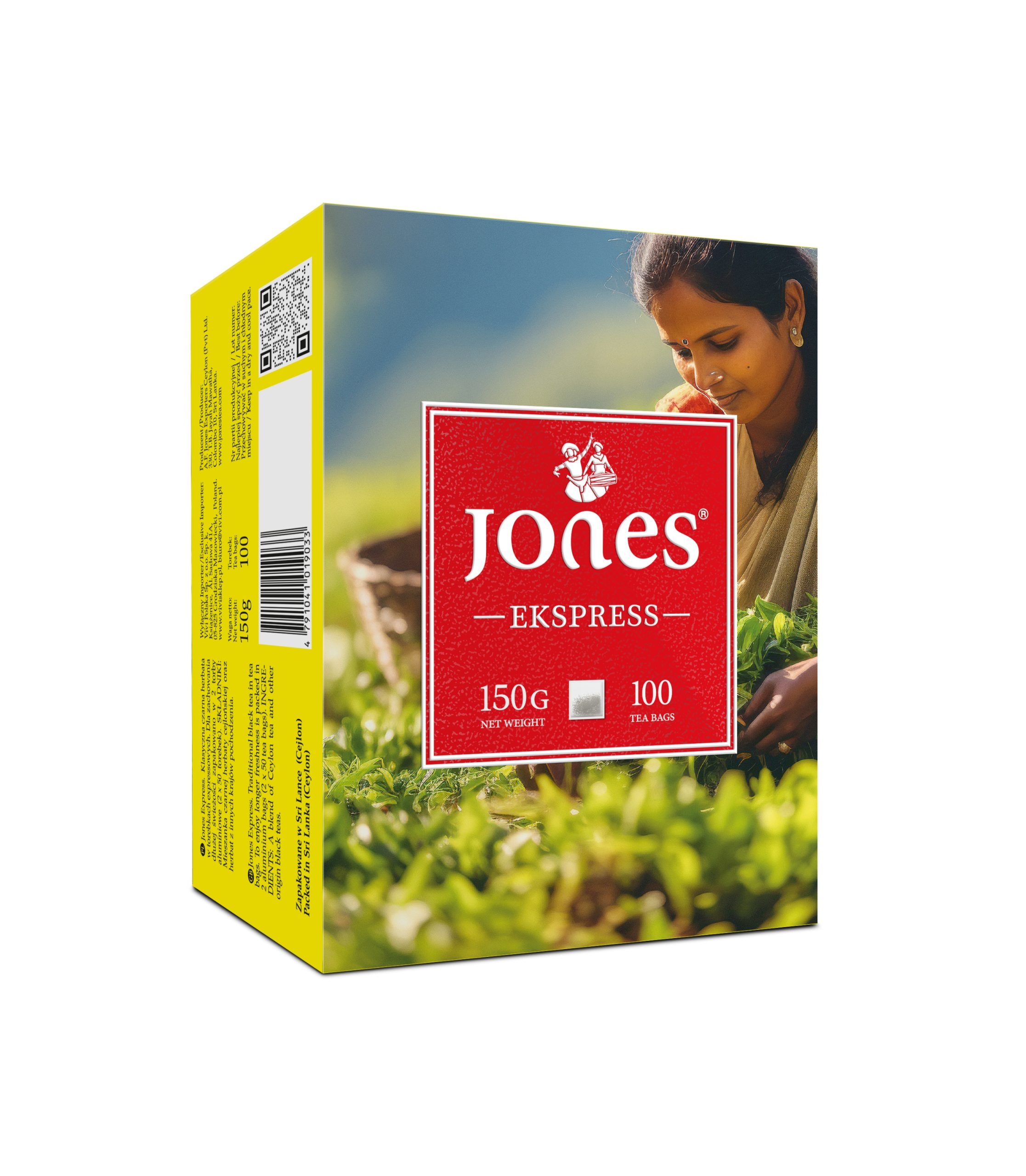 Czarna Herbata Cejlońska Jones Express -100 torebek bez zawieszki