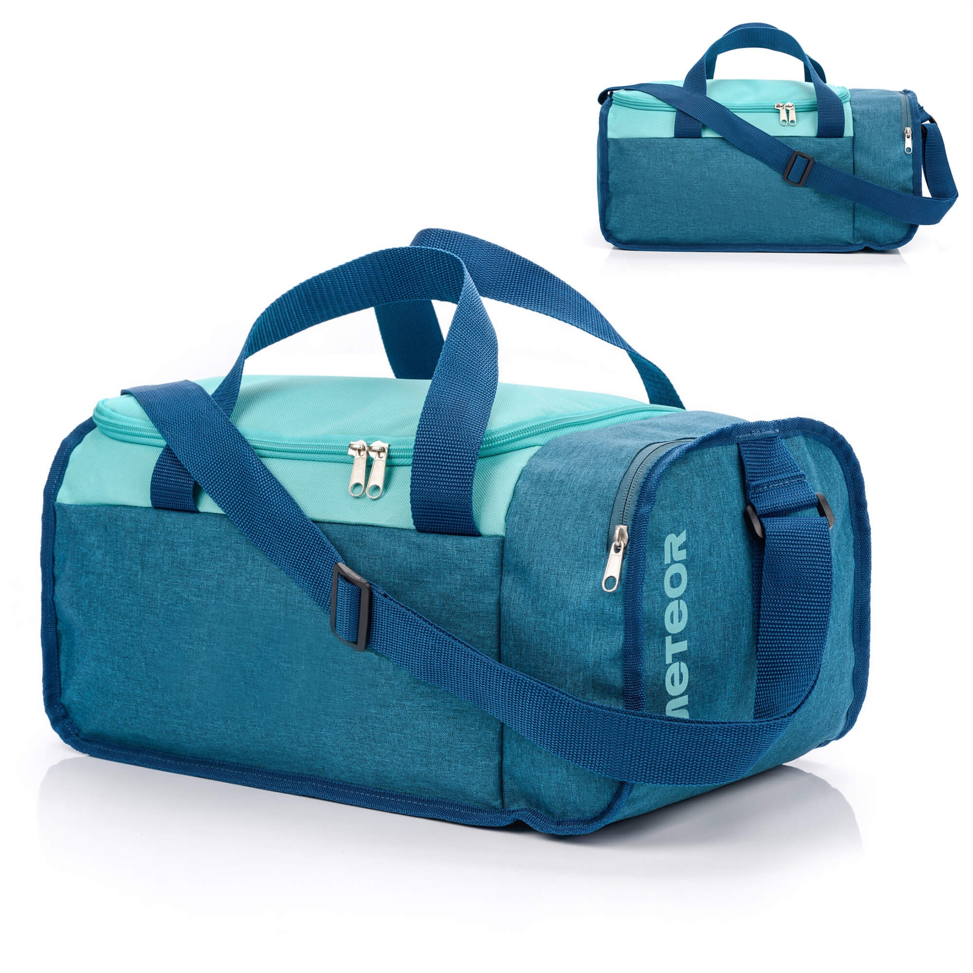 Torba fitness Meteor Nepr 20 l niebieski/miętowy