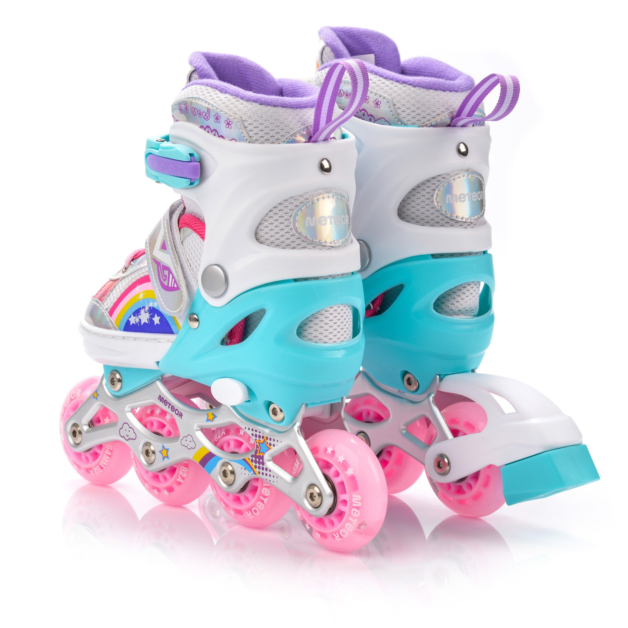 Rolki 4w1 Meteor dla dzieci S 30-33 Rainbow