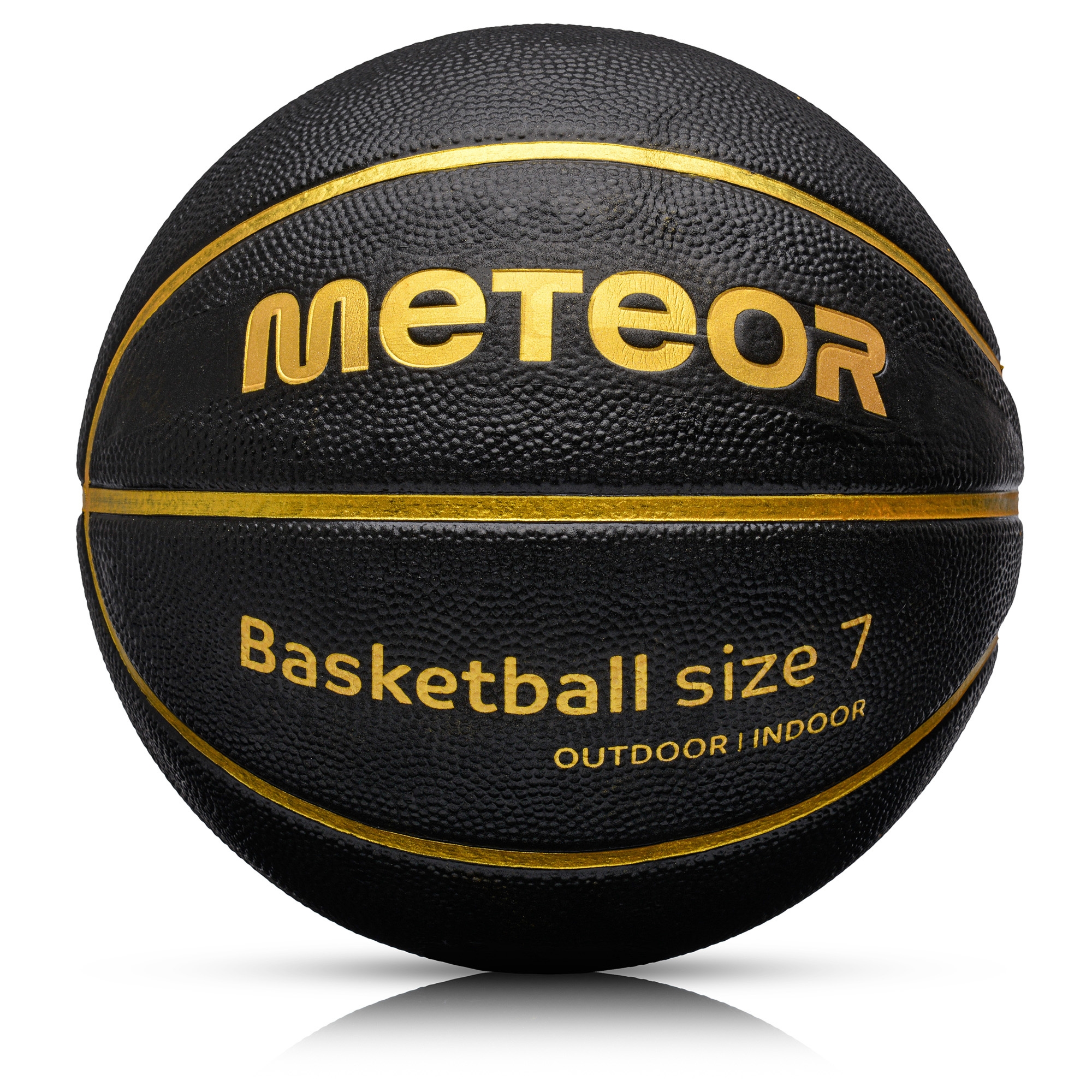 Piłka do koszykówki treningowa Meteor Cellular 7 czarny/złoty