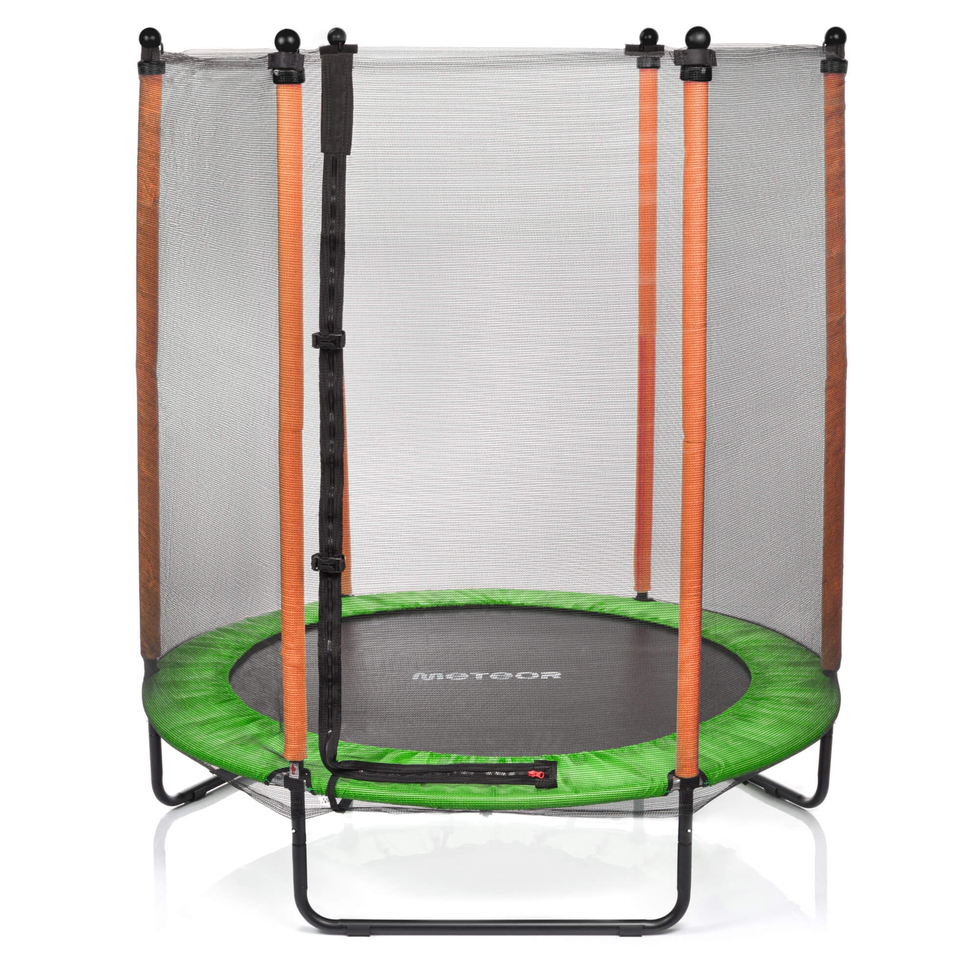 Mała trampolina dla dzieci Meteor TRP-60 140 cm pomarańczowy/zielony
