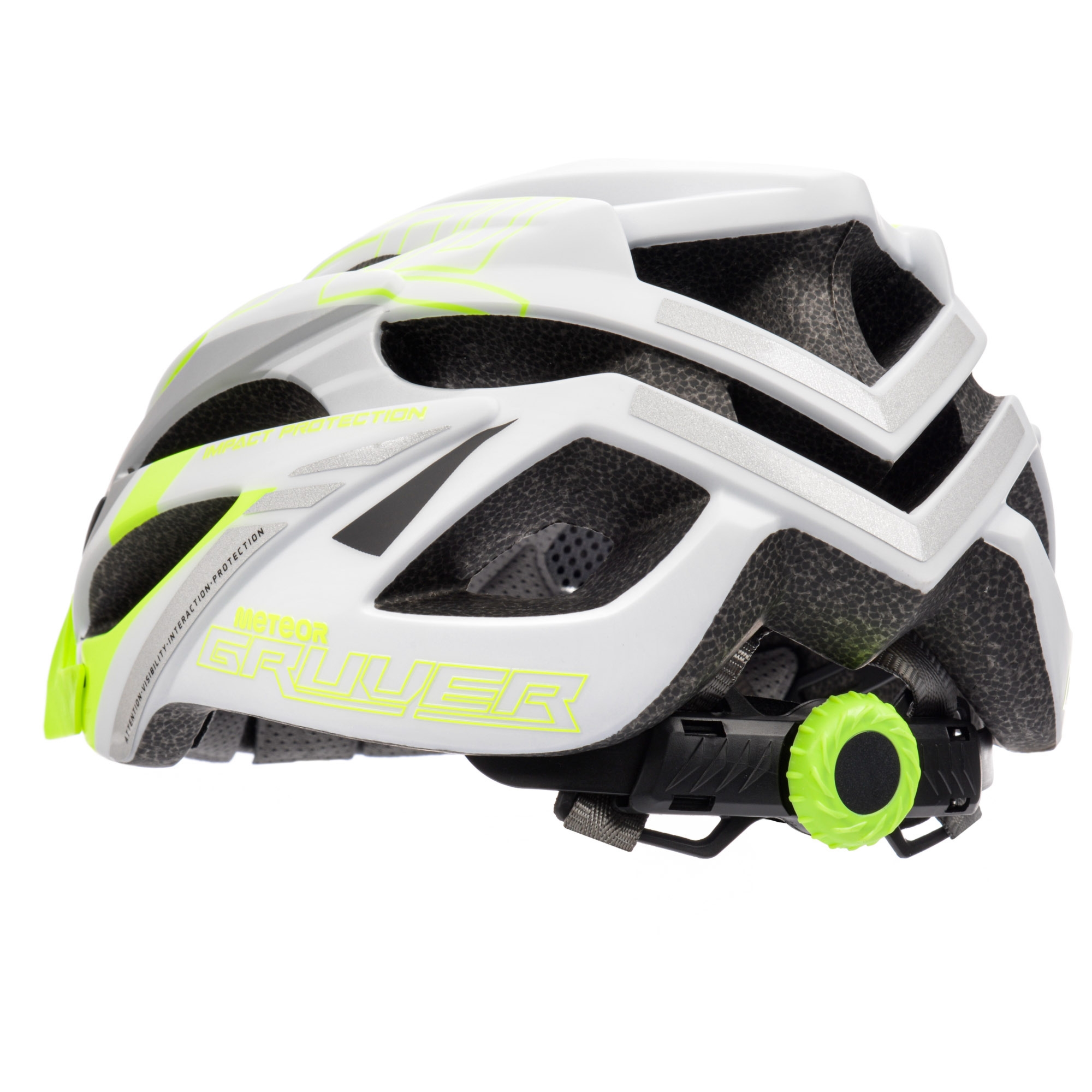 Kask rowerowy Meteor Gruver L 58-61 cm biały/zielony