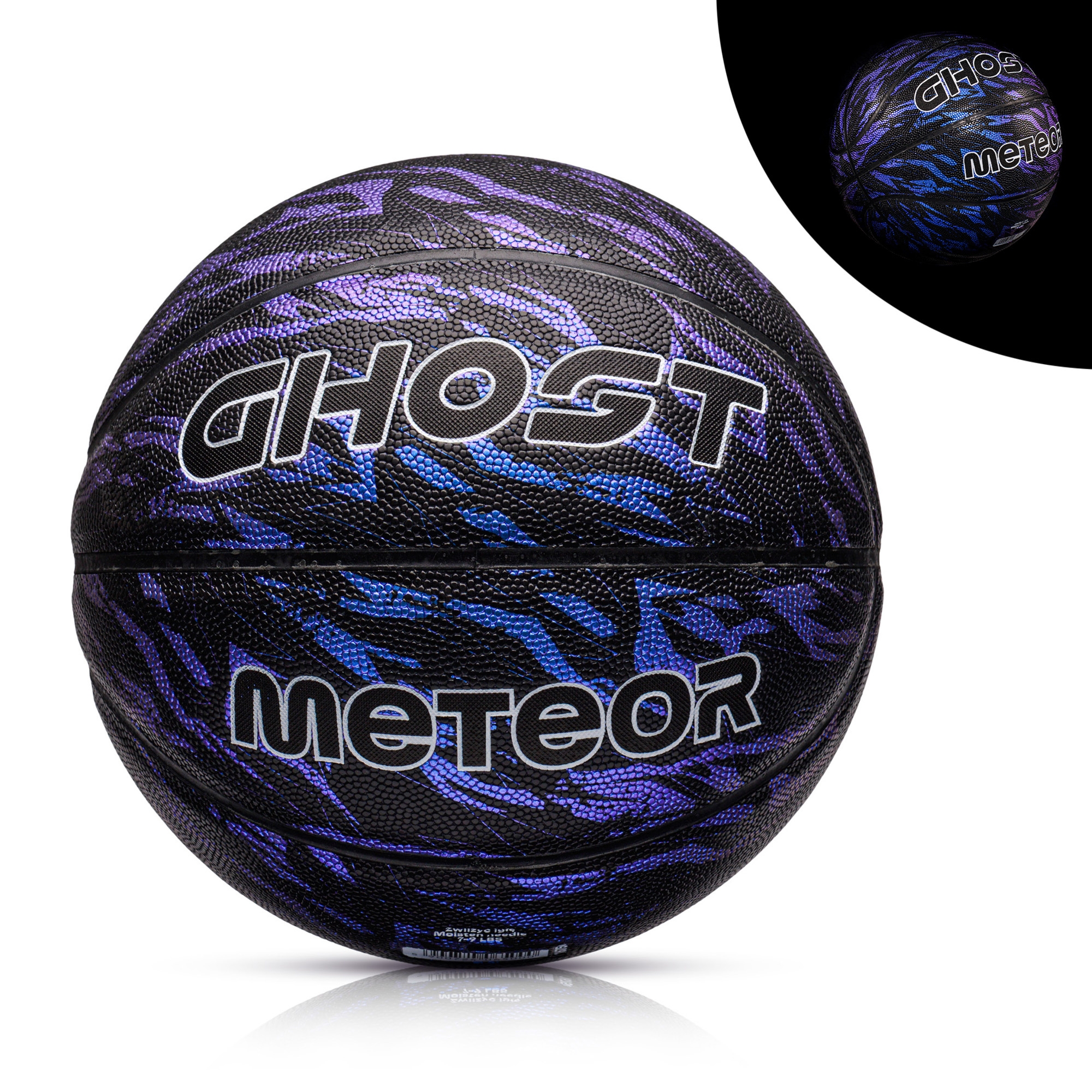 Piłka do koszykówki Meteor Ghost niebieski 7