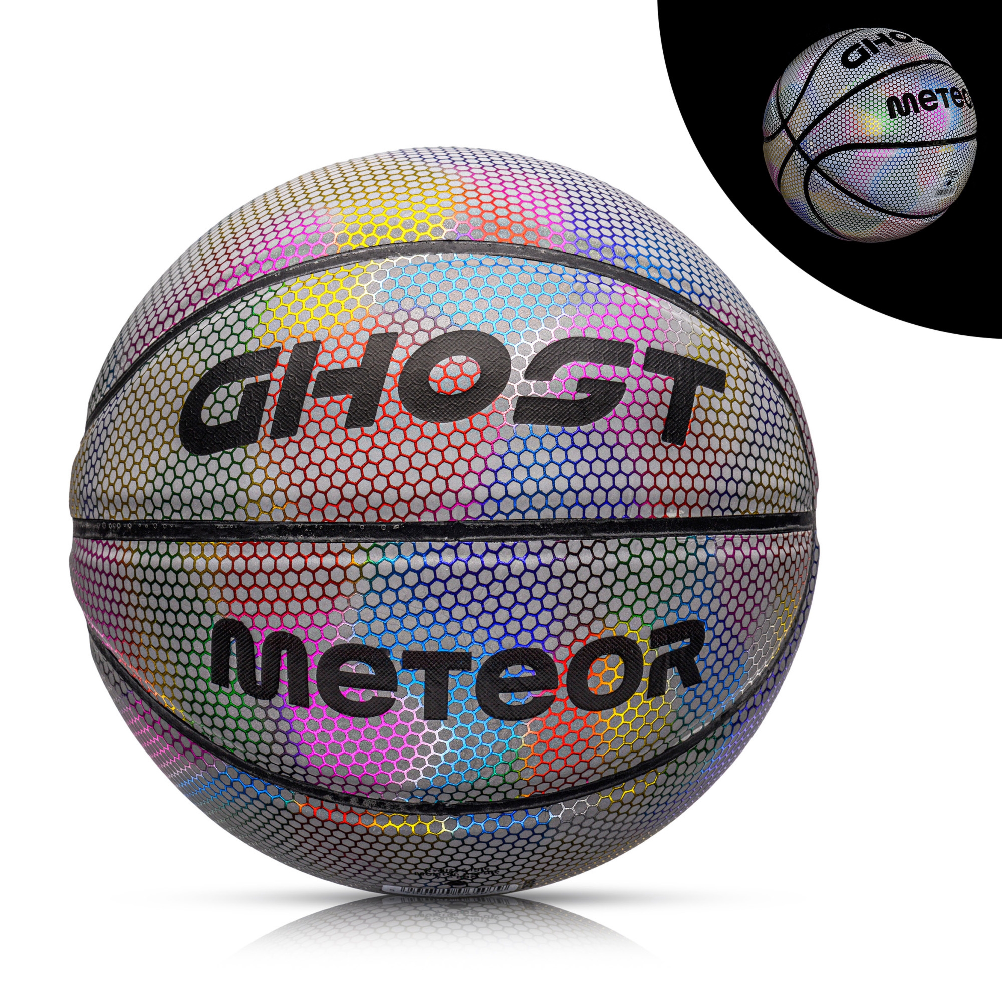 Piłka do koszykówki Meteor Ghost Holo 7