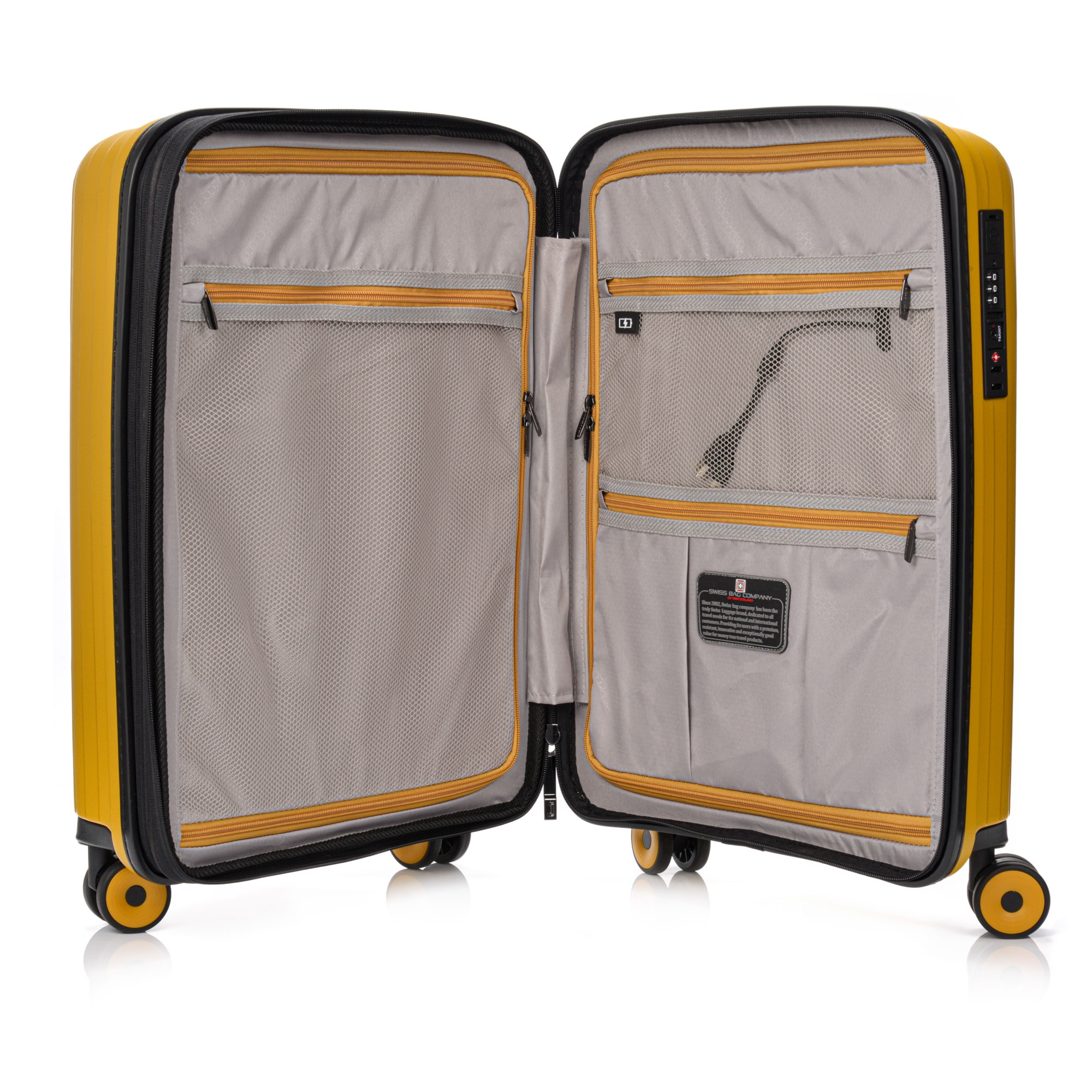 Walizka Kabinowa SwissBags Echo 55cm Musztardowa