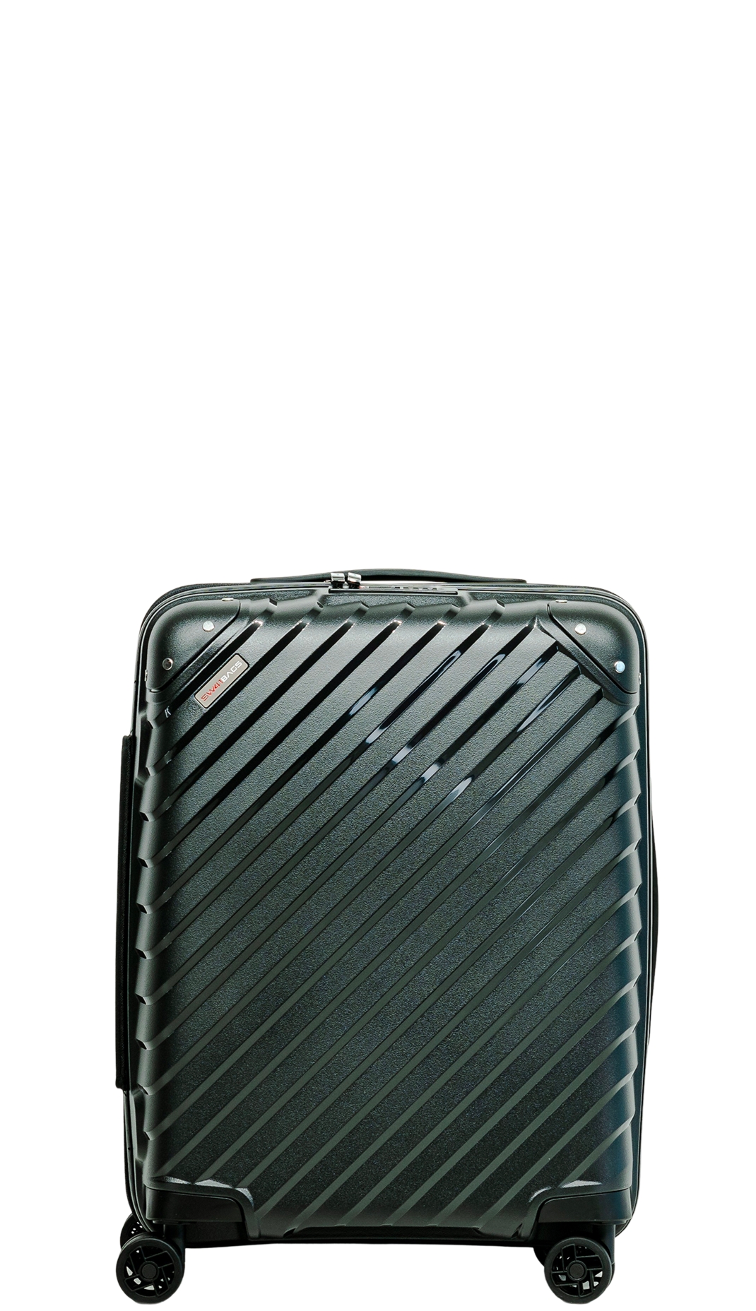 Walizka kabinowa SwissBags Diamond cut 55 cm metaliczny czarny