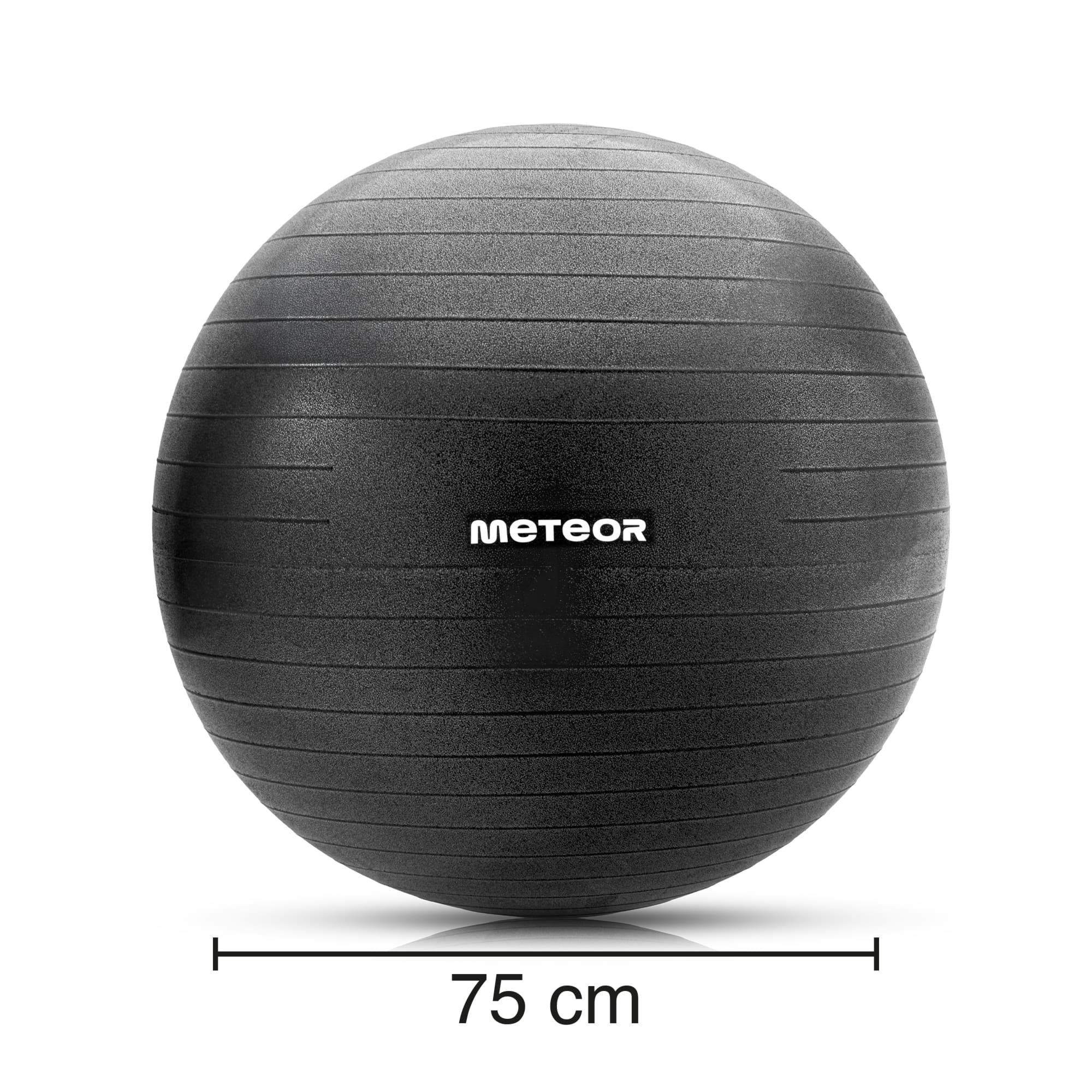 Piłka fitness Meteor 75 cm czarna