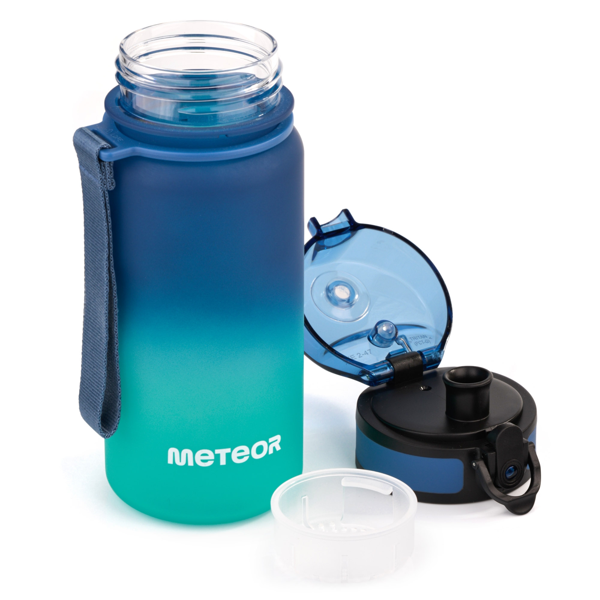 Bidon sportowy Meteor 350 ml niebieski/turkusowy