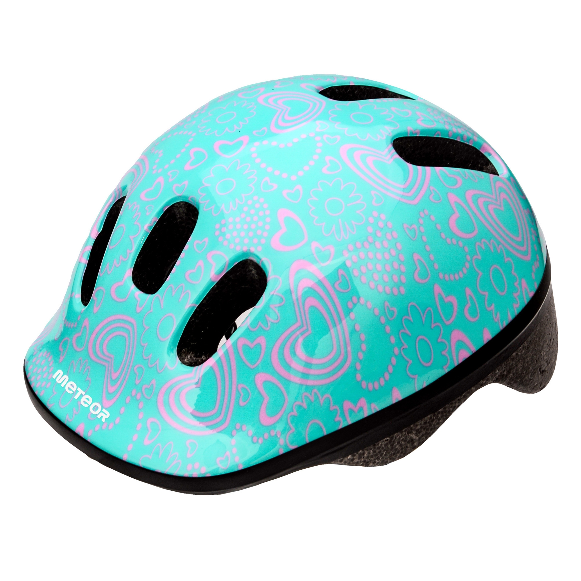 Kask rowerowy dla dzieci Meteor MV6-2 XS 44-48 cm Flower