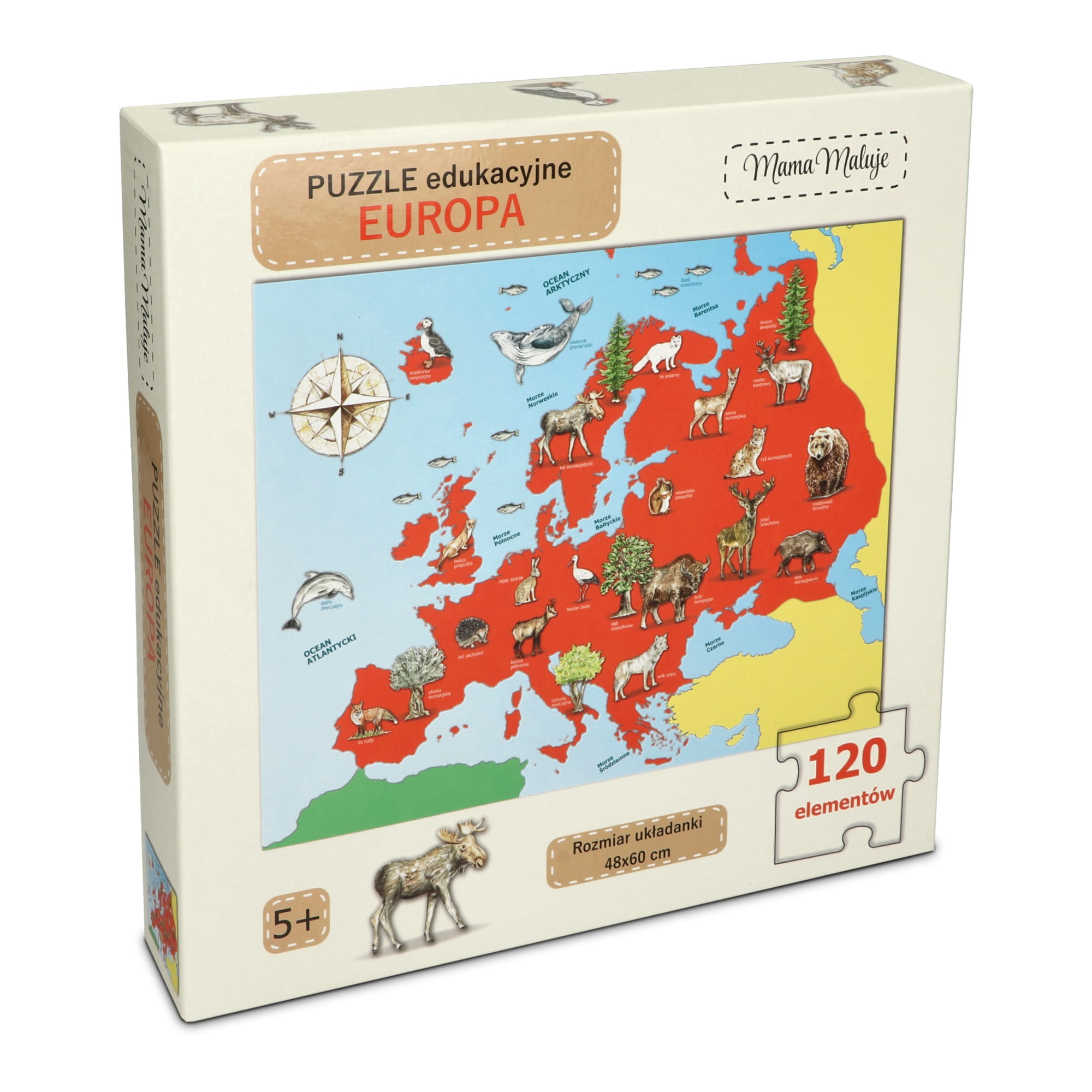 Puzzle edukacyjne Europa 120 el.