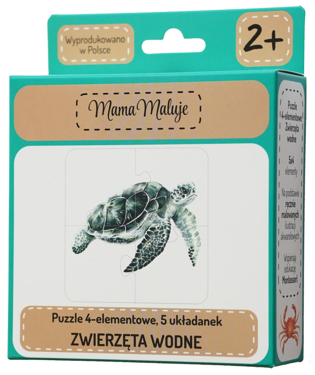 Puzzle dla małych dzieci 4-elementowe Zwierzęta wodne
