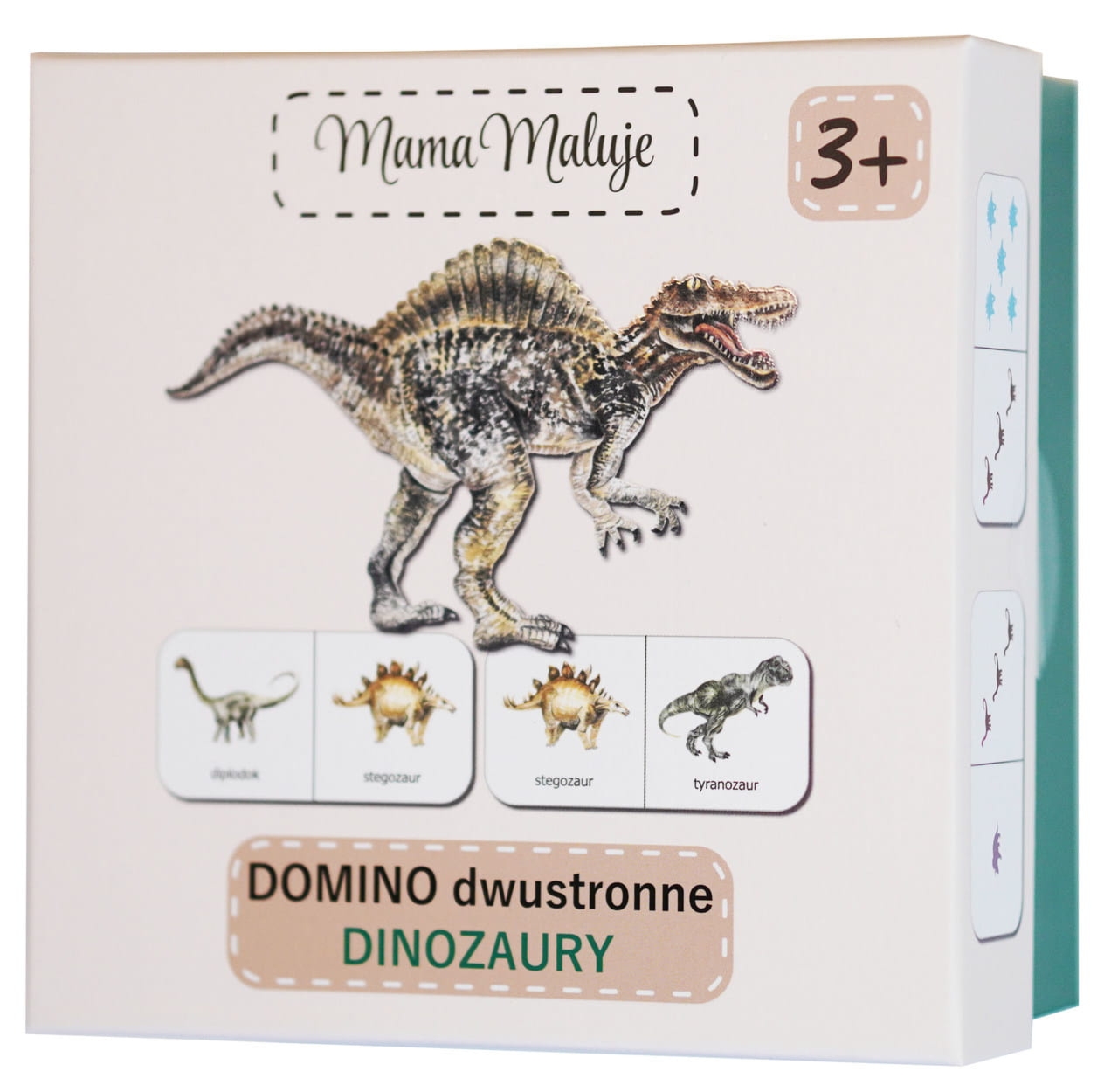 Gra dla dzieci Domino dwustronne Dinozaury