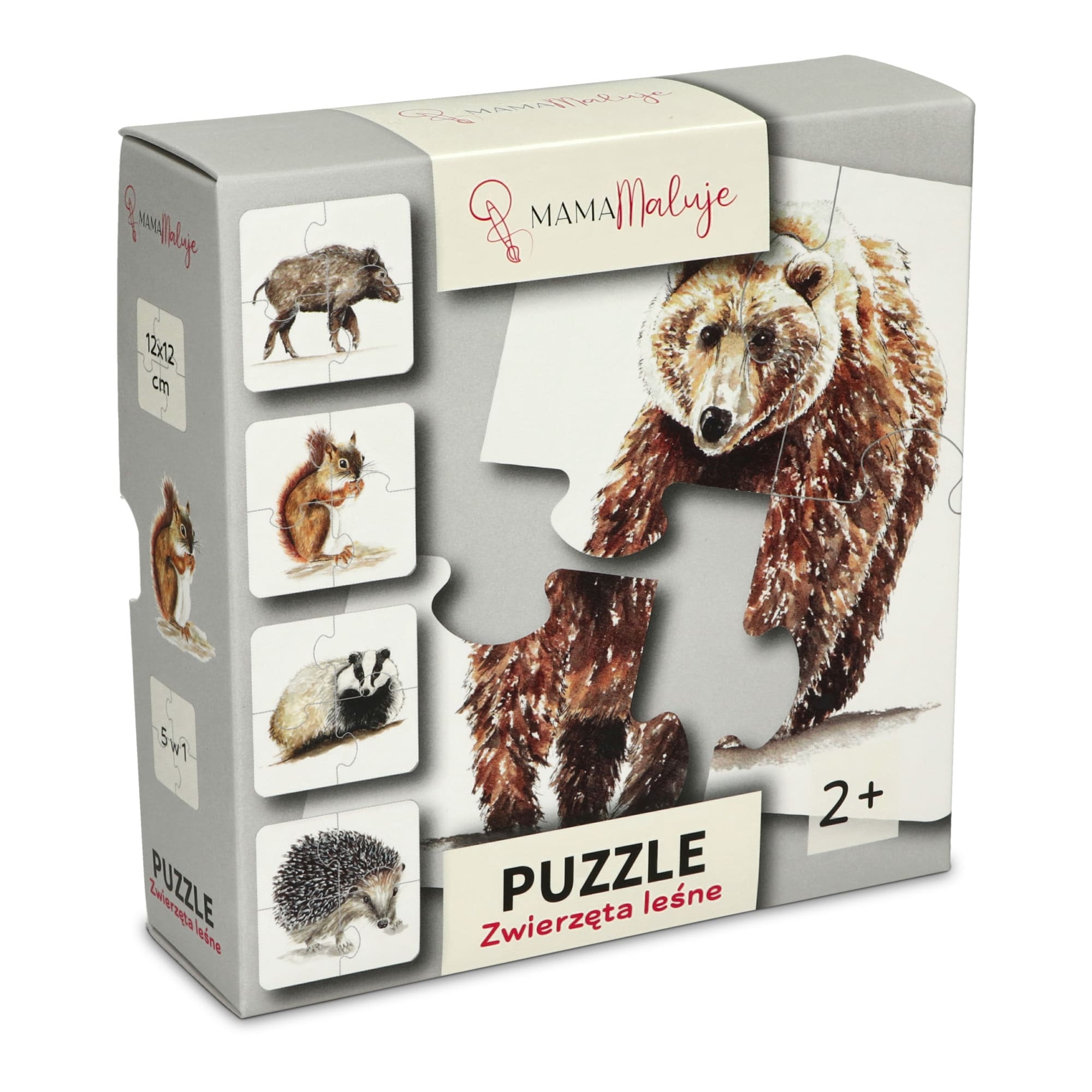 Puzzle dla małych dzieci 4-elementowe Zwierzęta leśne