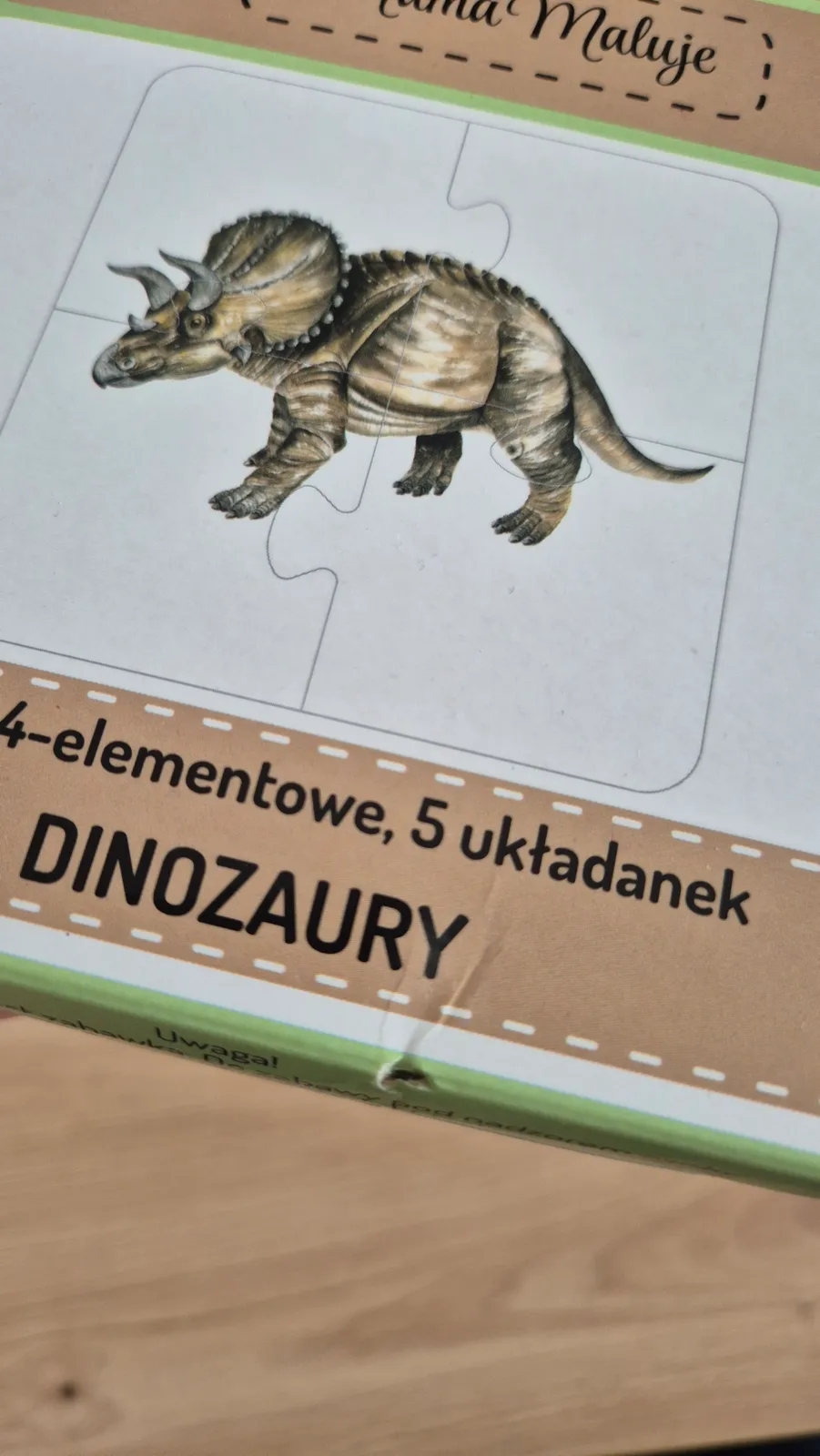 Outlet Puzzle 4-elementowe Dinozaury