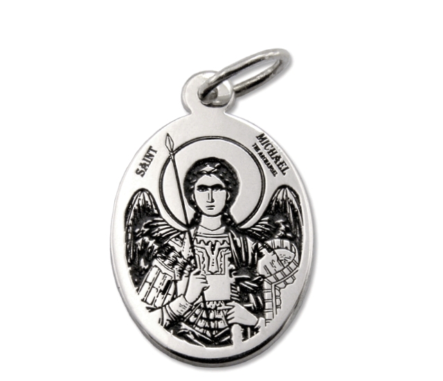 Image of Medalik srebrny z wizerunkiem św. Michała Archanioła MED-MICH-01