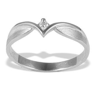 Pierścionek zaręczynowy z białego złota z brylantem CP-1004B