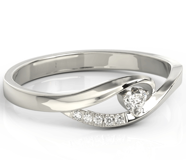 Pierścionek z białego złota z cyrkoniami BP-70B-C