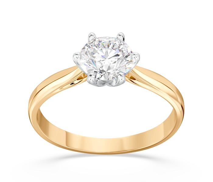 Złoty Pierścionek Zaręczynowy z Brylantem Certyfikowanym 0.90ct | Jubiler Rzemieślniczy WĘC