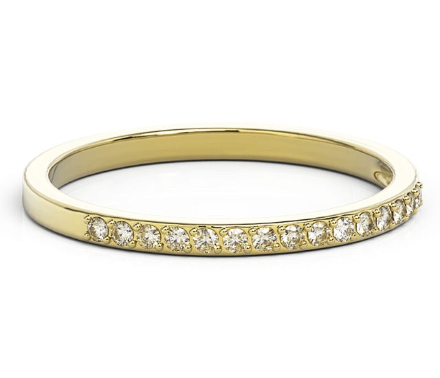 Pierścionek z żółtego złota z cyrkoniami BP-7915Z-K15-1,3/0,01-C